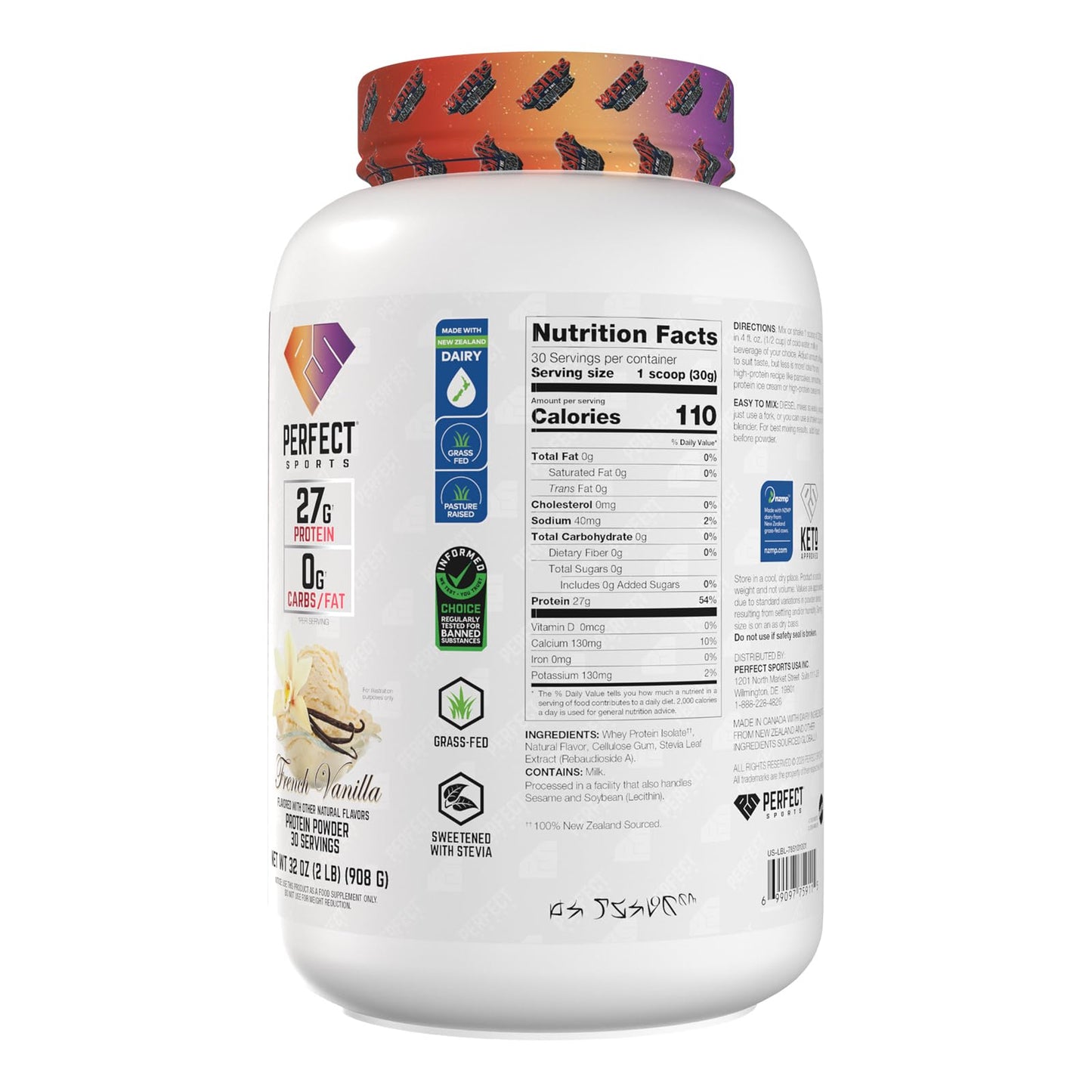 PERFECT SPORTS Masters of the Universe He-Man Limited Edition Diesel New Zealand Whey Isolate Powder 32