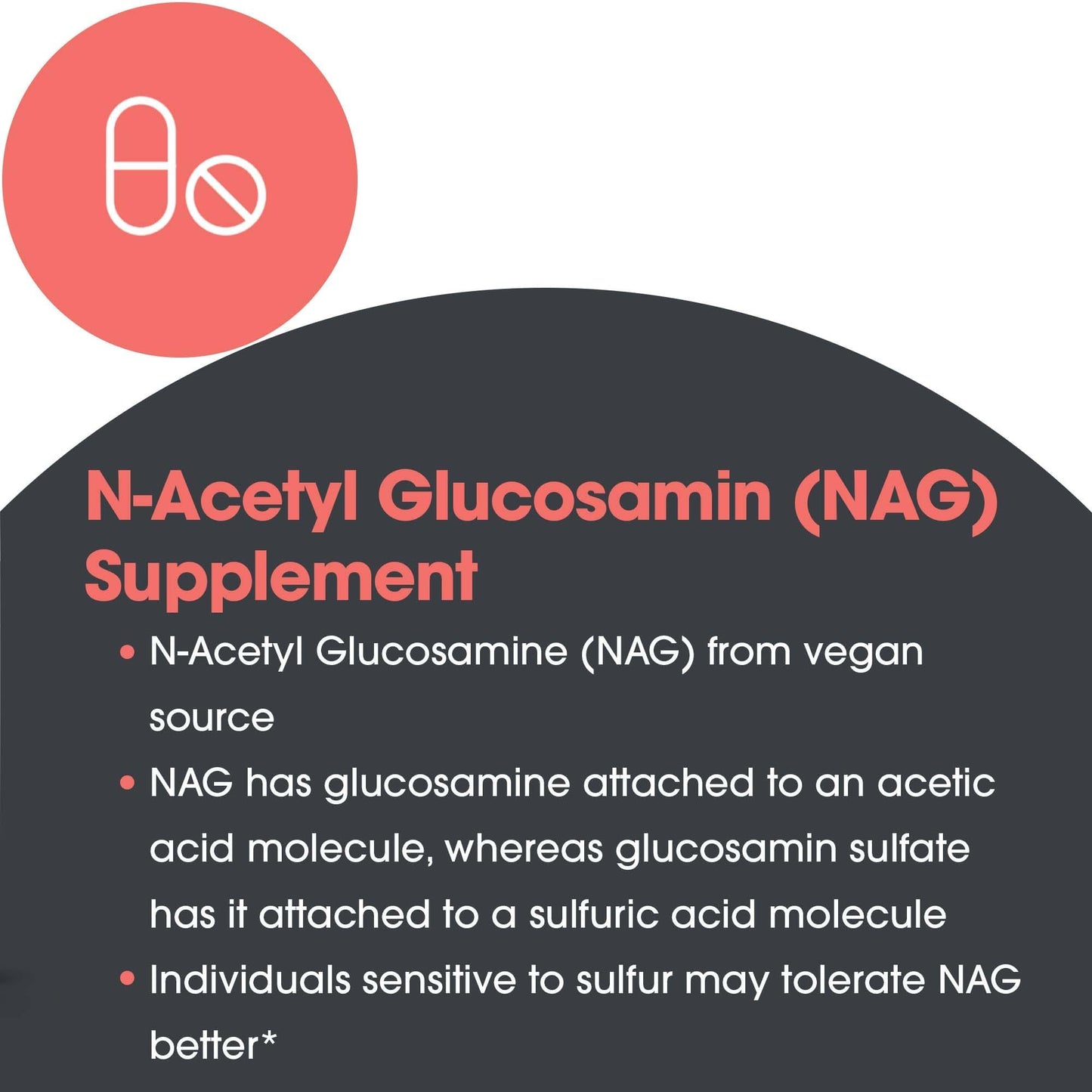 Allergy Research Group N-Acetyl D-Glucosamine 500mg Capsules, 90 Count