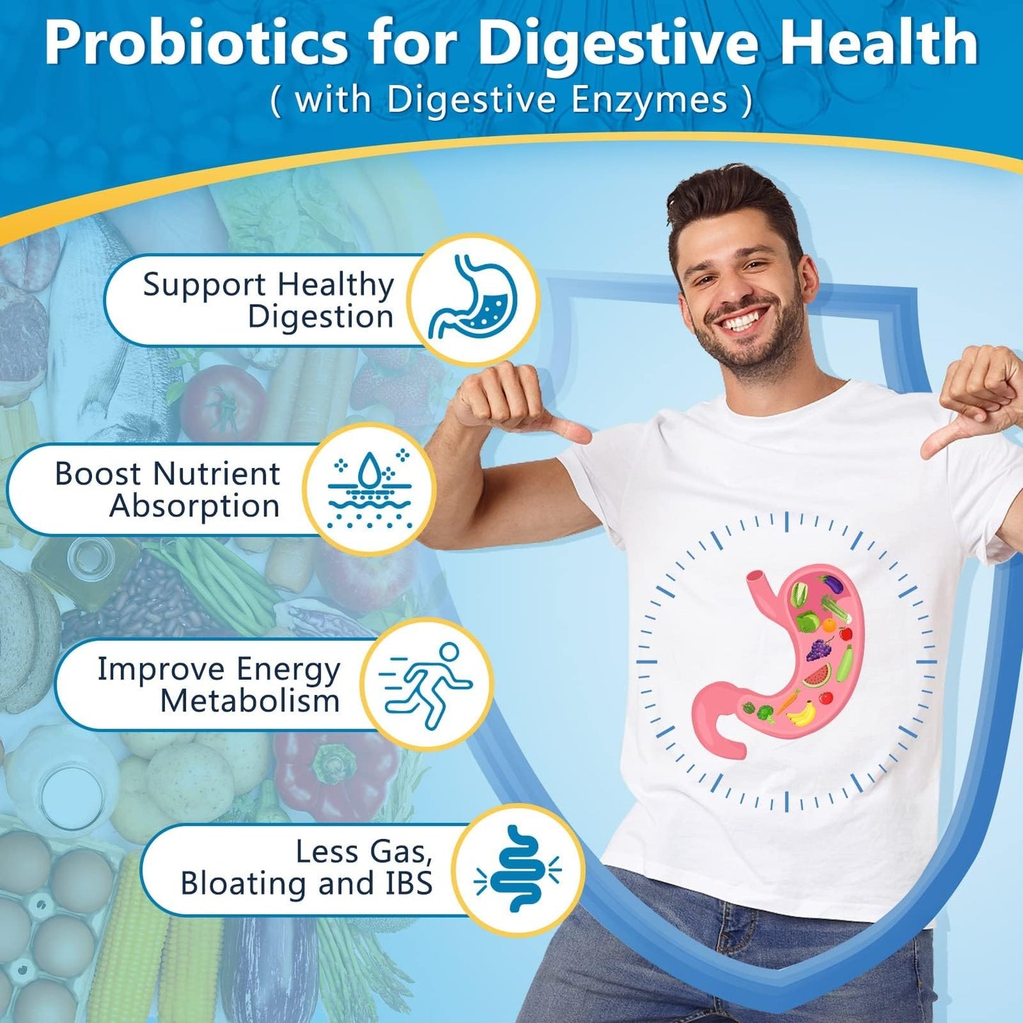 NATURE TARGET Probiotics for Men Capsule 90 Veggie Capsules