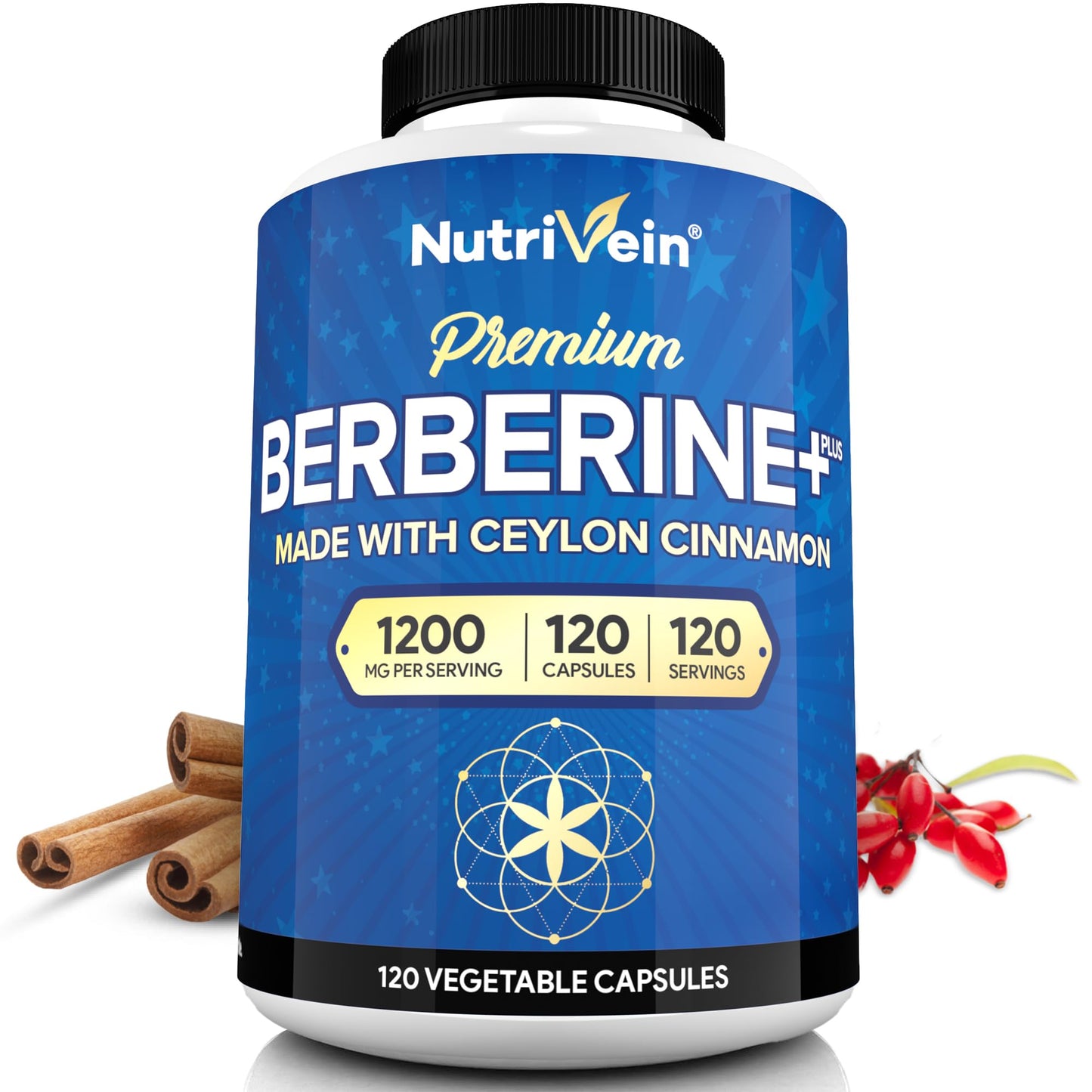 Nutrivein Apple Cider Vinegar & Berberine Capsules Bundle 240 Capsules
