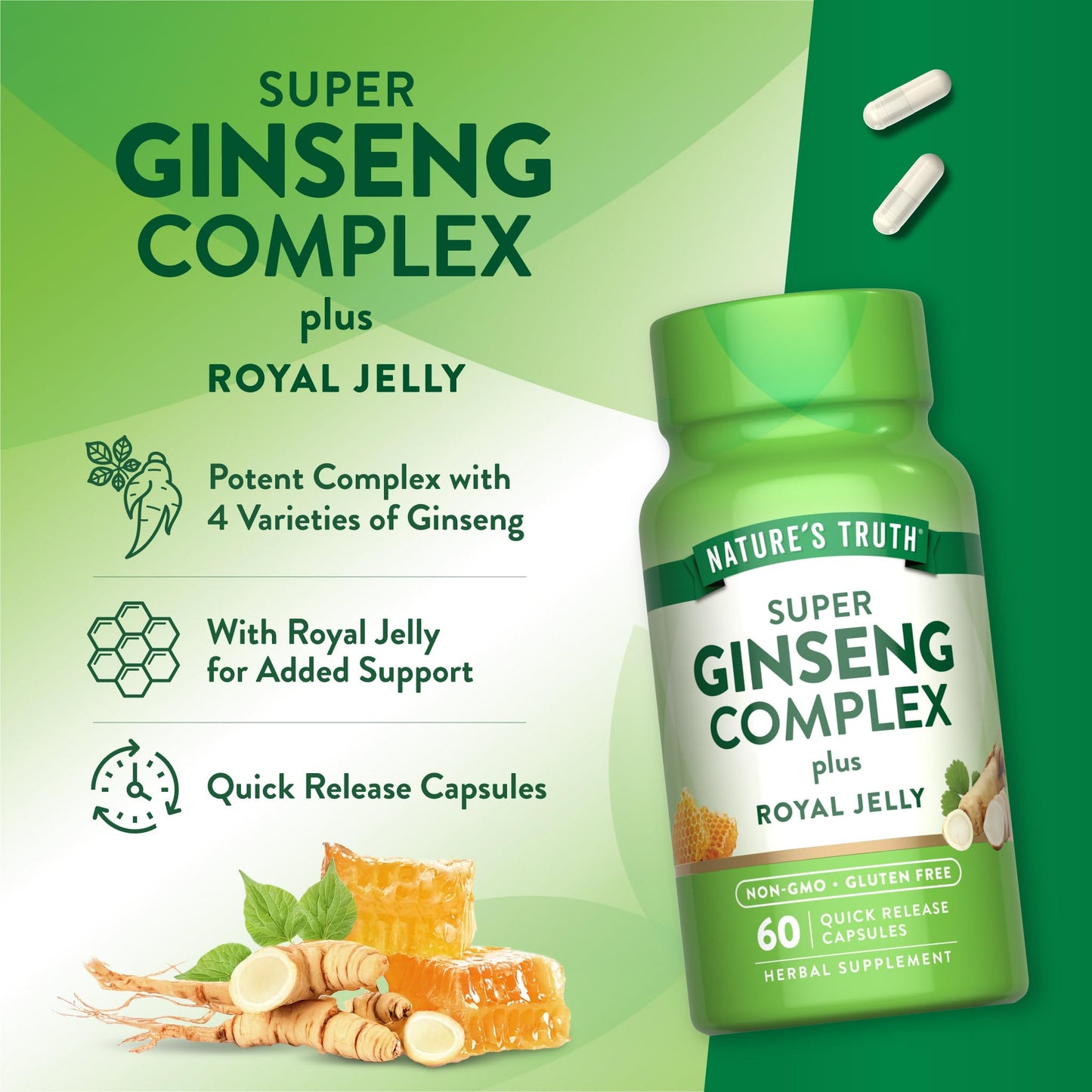 Nature's Truth Super Ginseng Complex Capsules, 60 Capsules