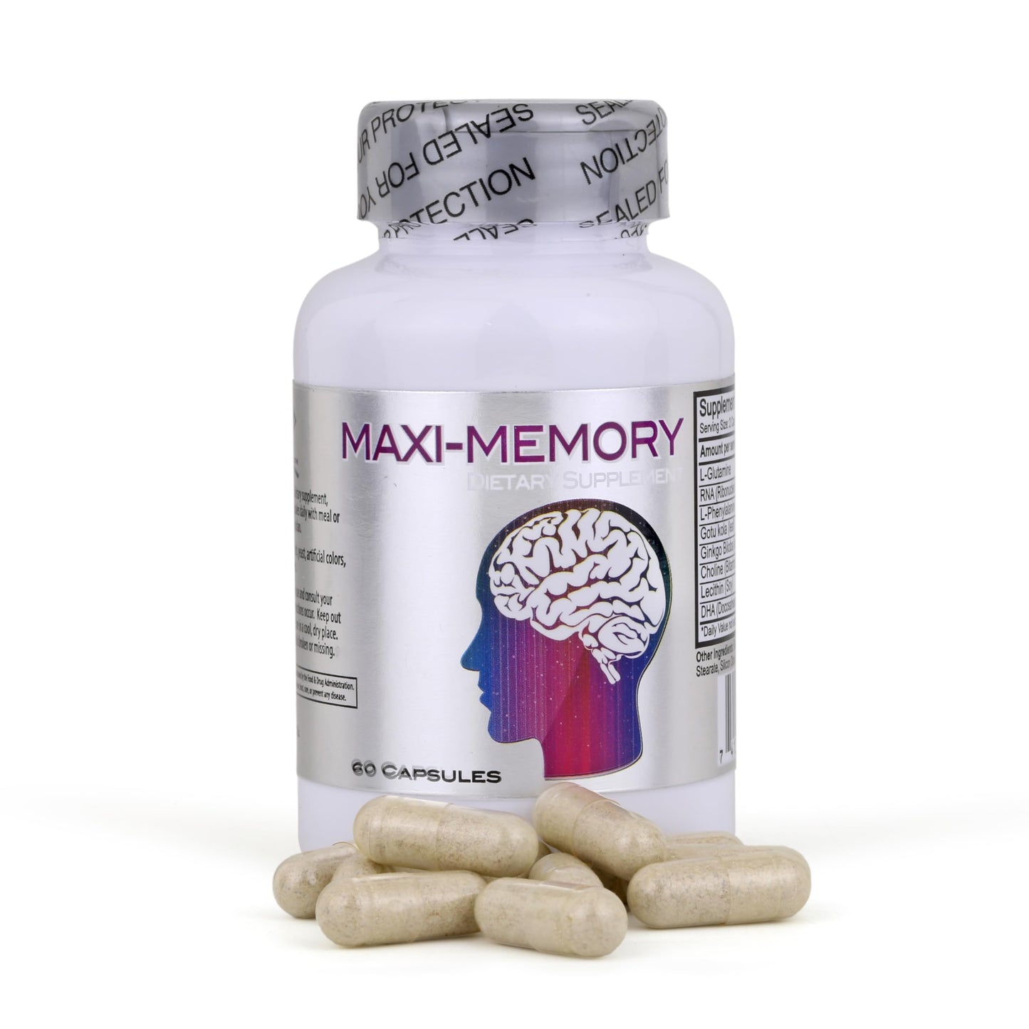 Nu-Health Maxi Memory Brain Supplements for Memory and Focus Softgels 200 Count
