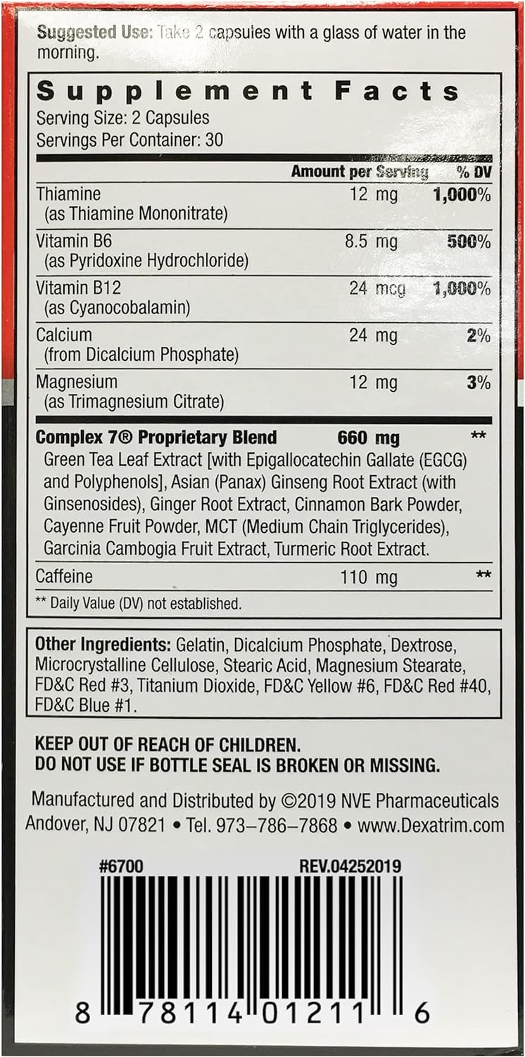 Dexatrim Max Complex-7 Capsules 60 Count