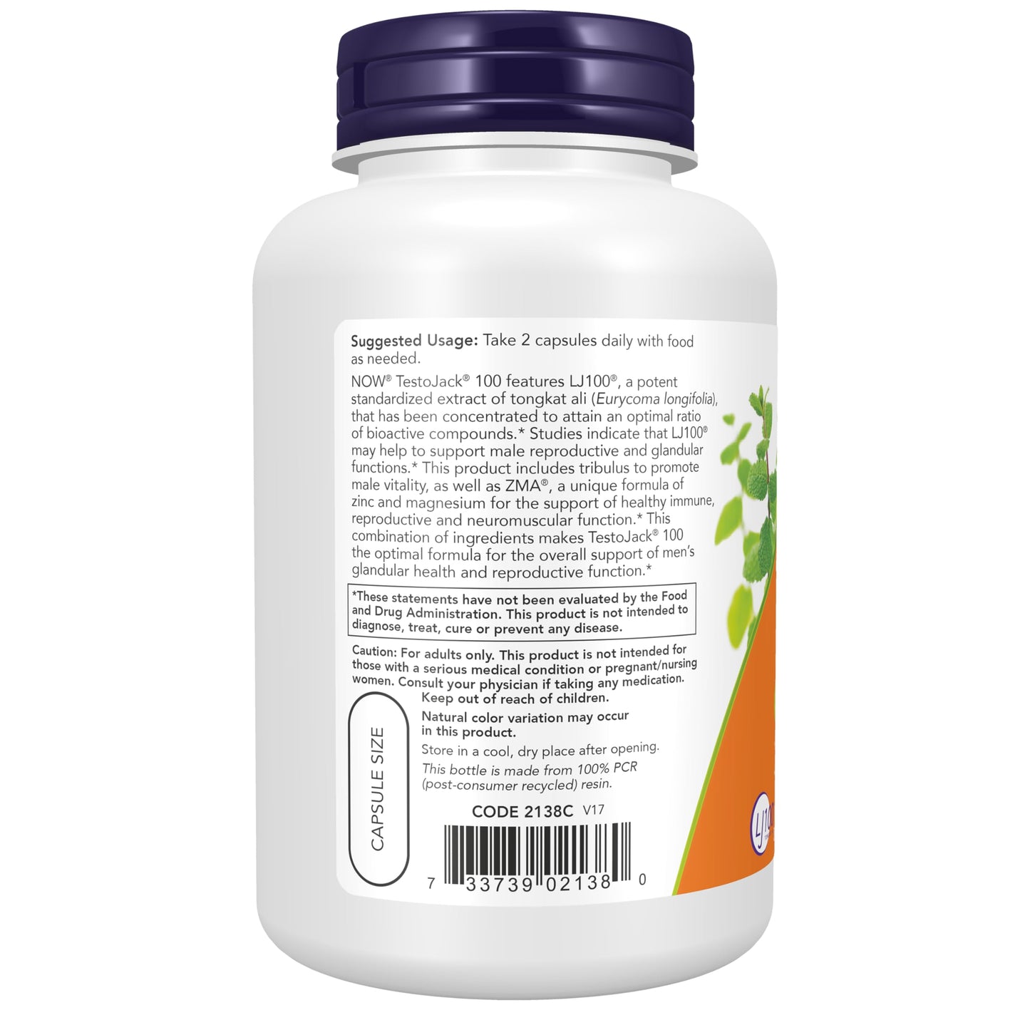 NOW Foods TestoJack 100 with LJ100, 120 Capsules