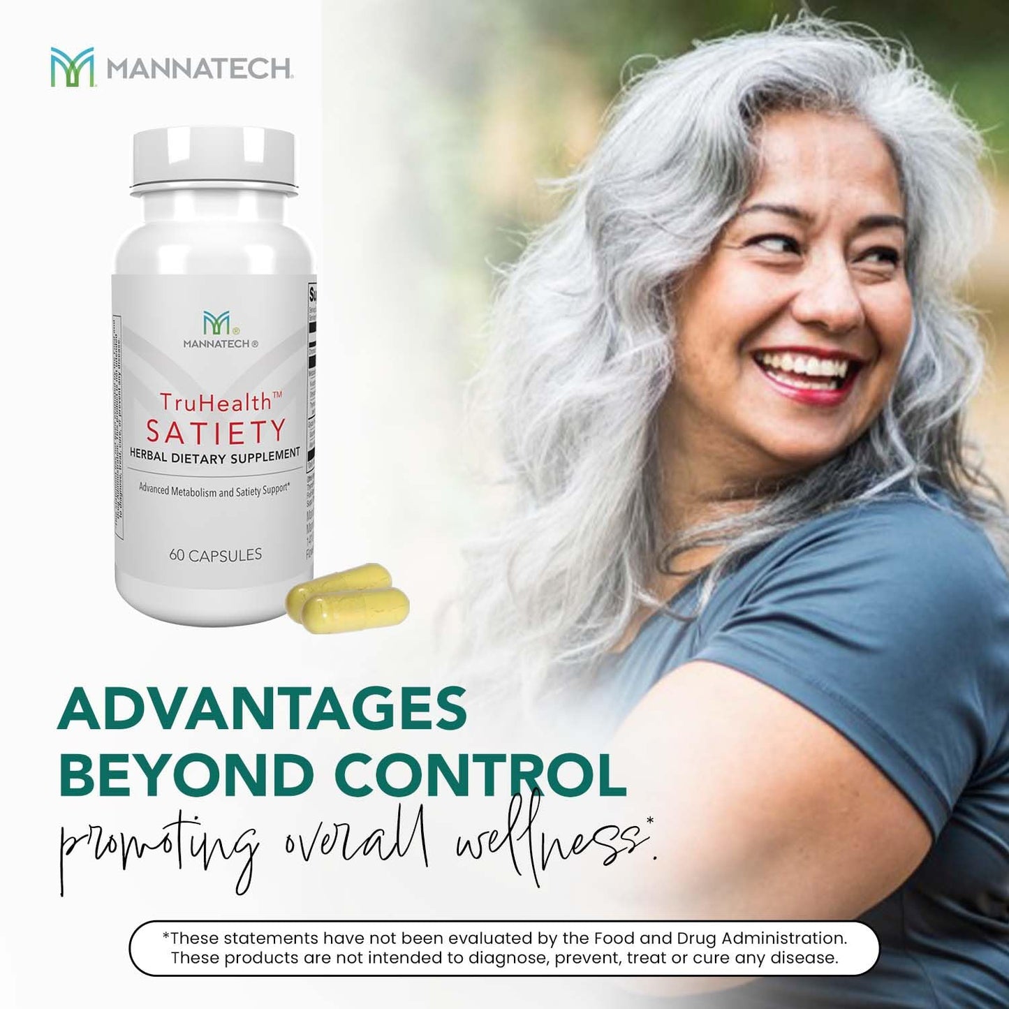 Mannatech TruHealth Satiety 60 Capsules