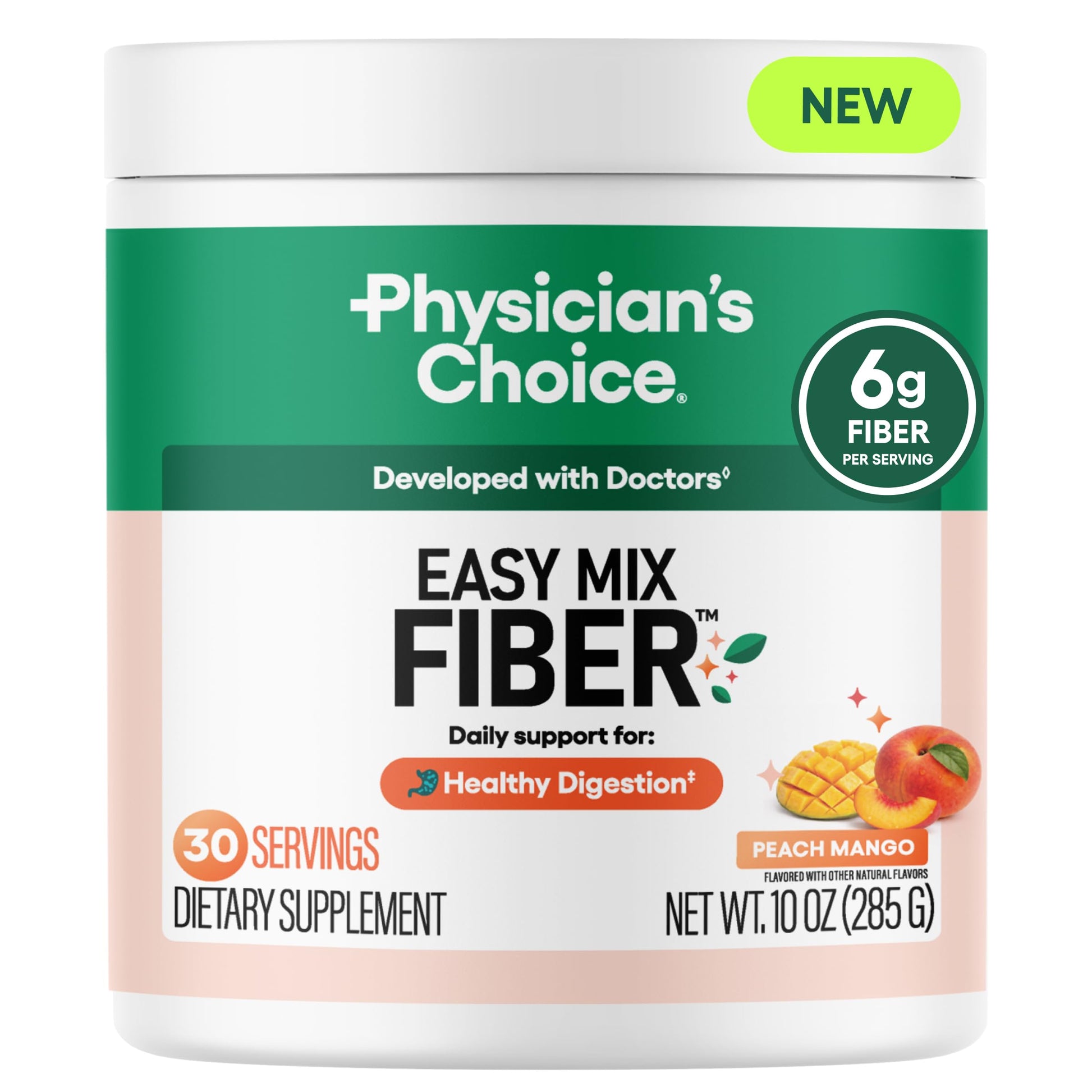 Physician's CHOICE Easy Mix Fiber for GLP-1 Support Powder, 10 Servings