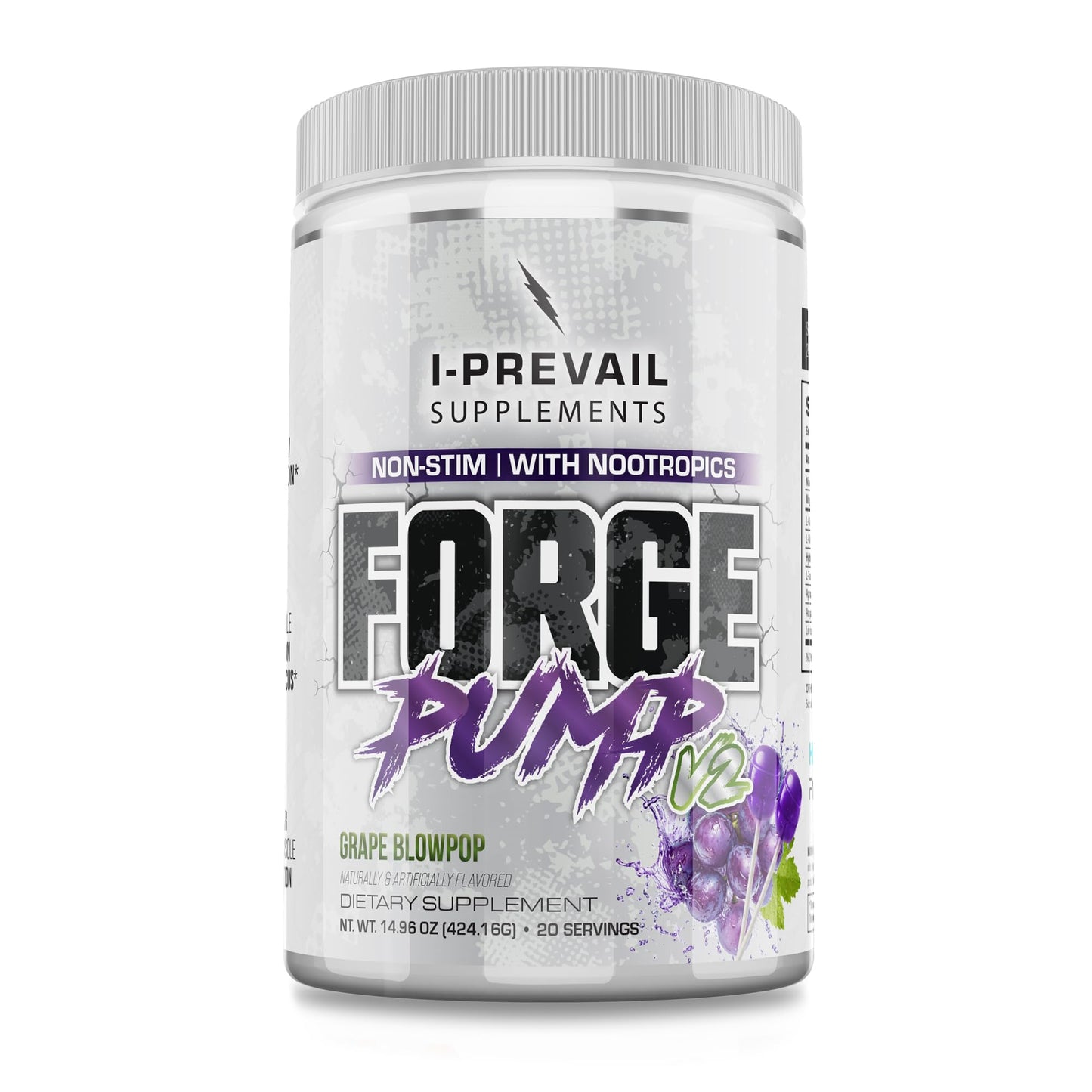 I-Prevail Supplements Forge Pump V2 Non-Stimulant Pre-Workout Nitric Oxide Boosting Powder, 14.96 Ounce