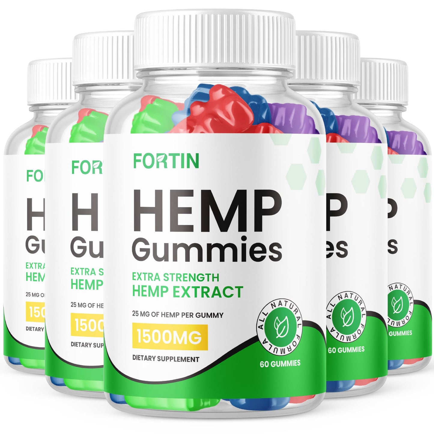 Purvia Fortin Hemp Gummies Advanced Formula Maximum Performance Hemp Blend, 300 Gummies