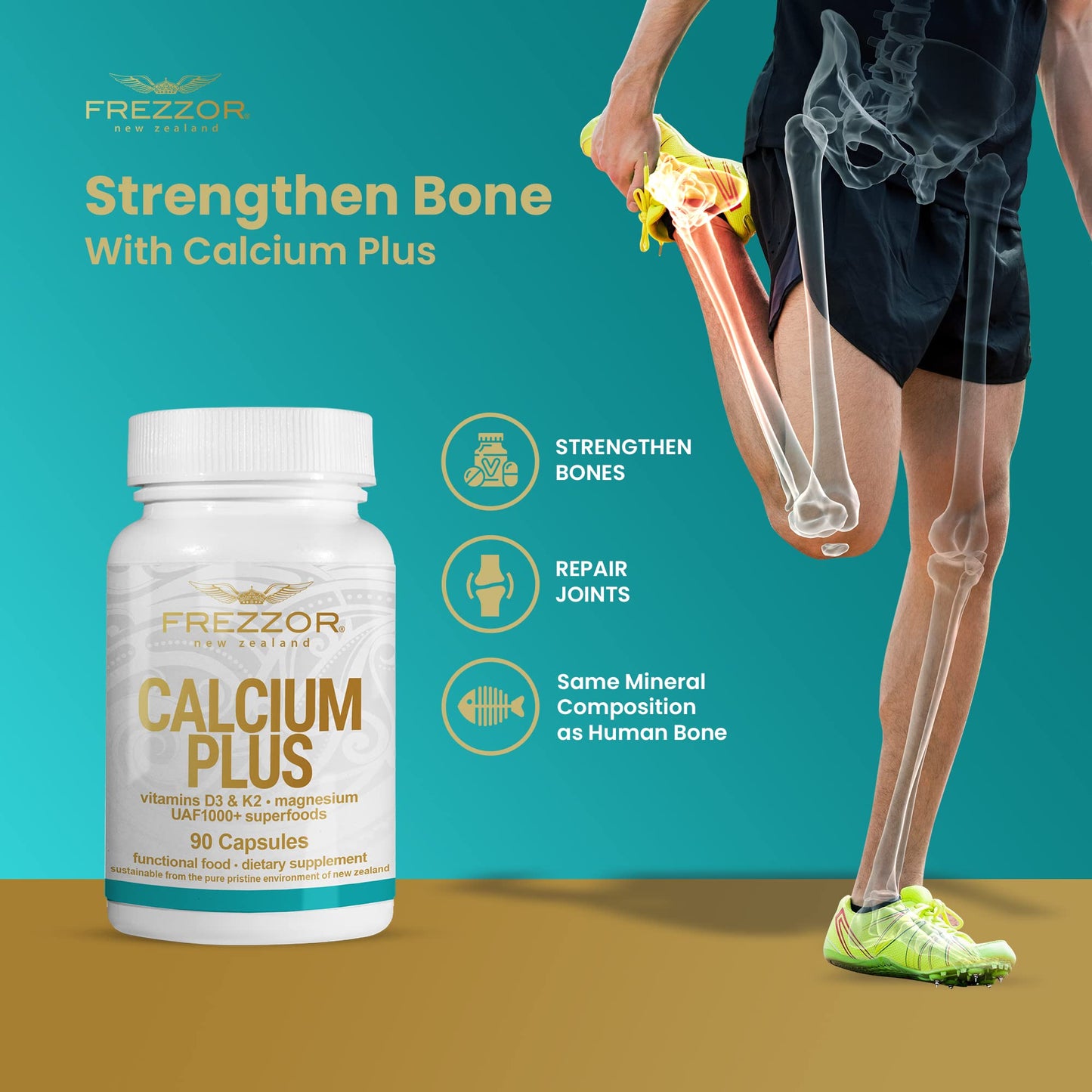 FREZZOR Calcium Plus with UAF1000+ Super Antioxidant Capsules 540 Capsules