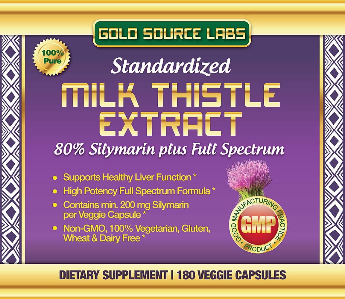 Gold Source Labs Milk Thistle Capsules, 180 Capsules