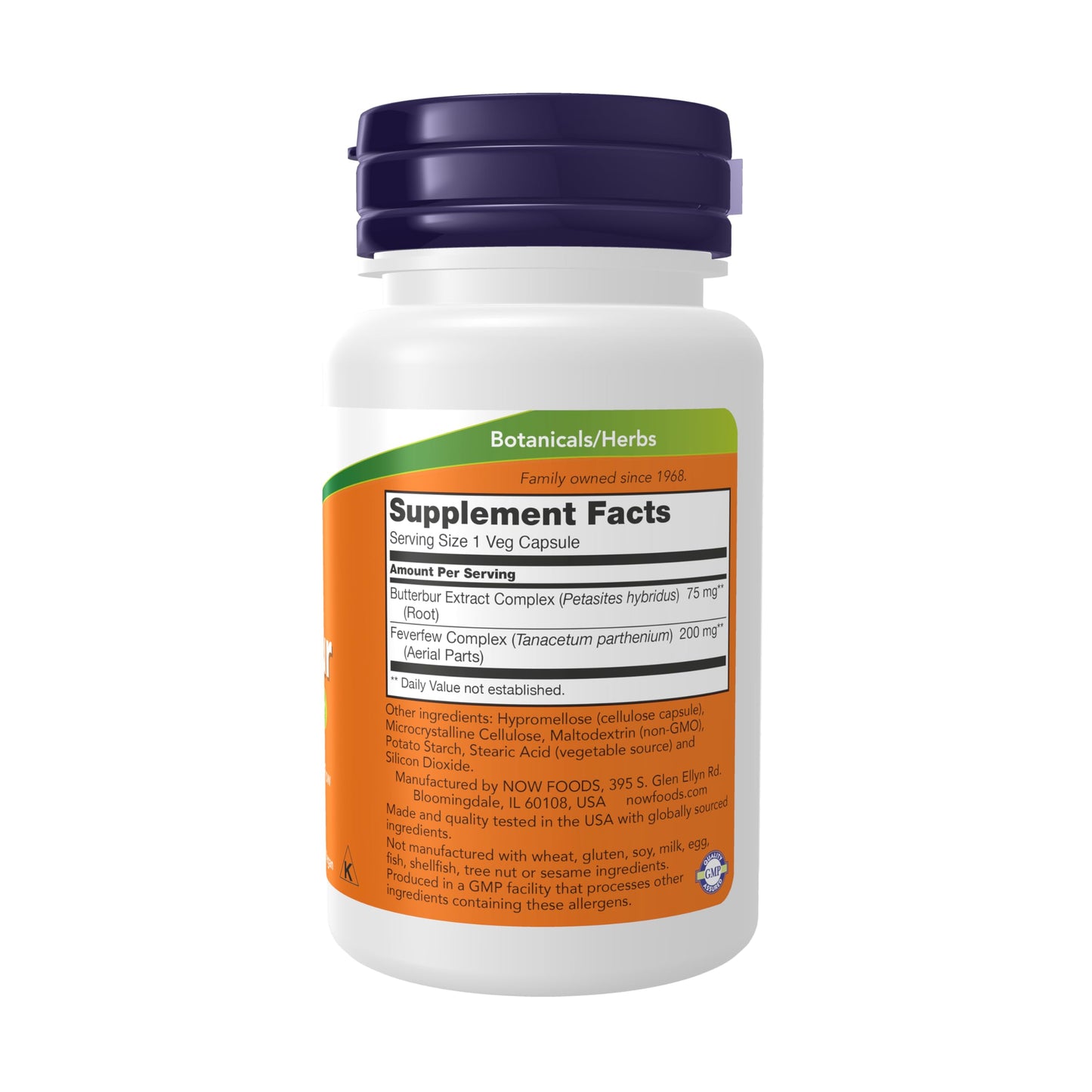 NOW Foods Butterbur with Feverfew Neurological Support Capsules 60 Count