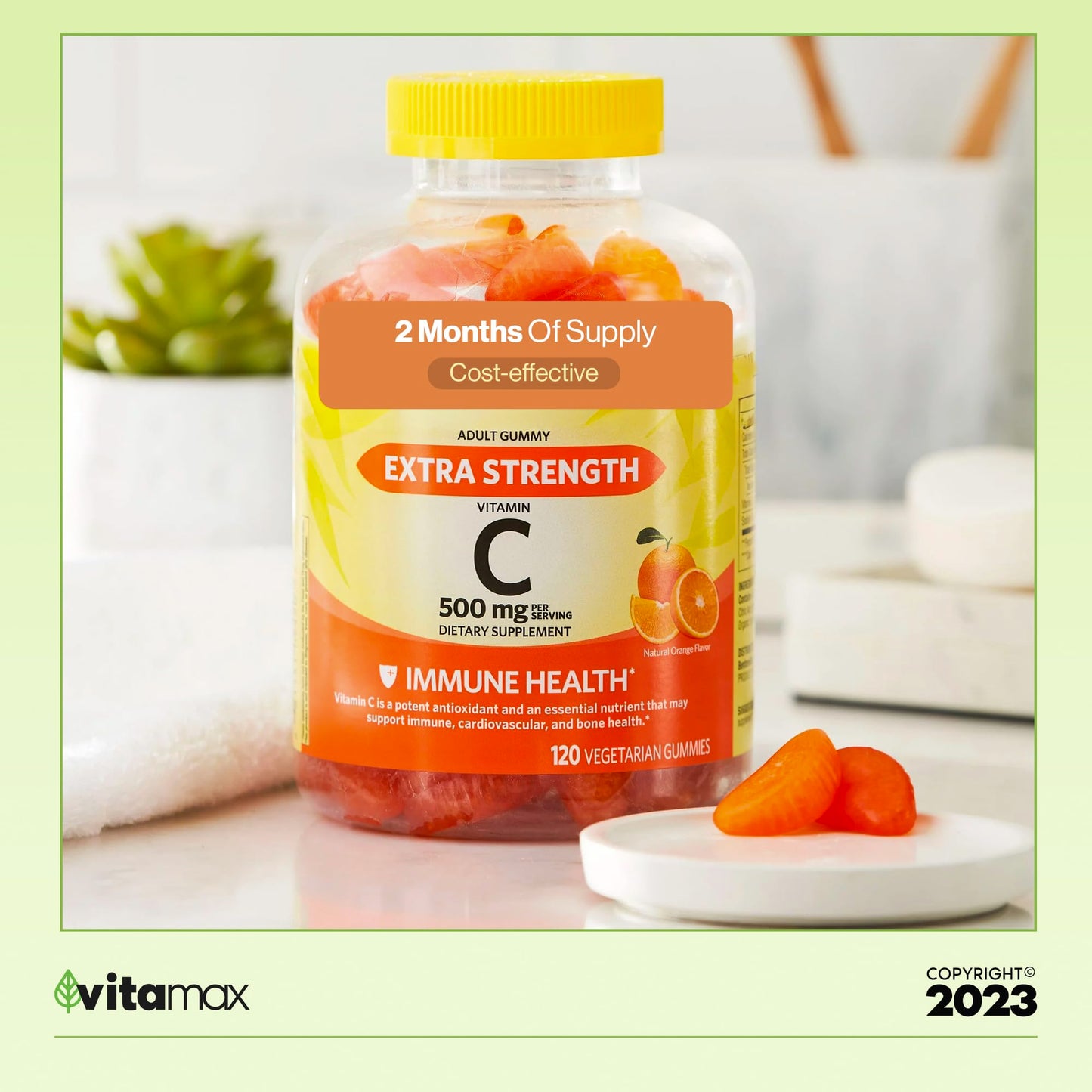 Generic Vitamin C Immune Health Dietary Supplement Gummies, 500 mg, 120 Count
