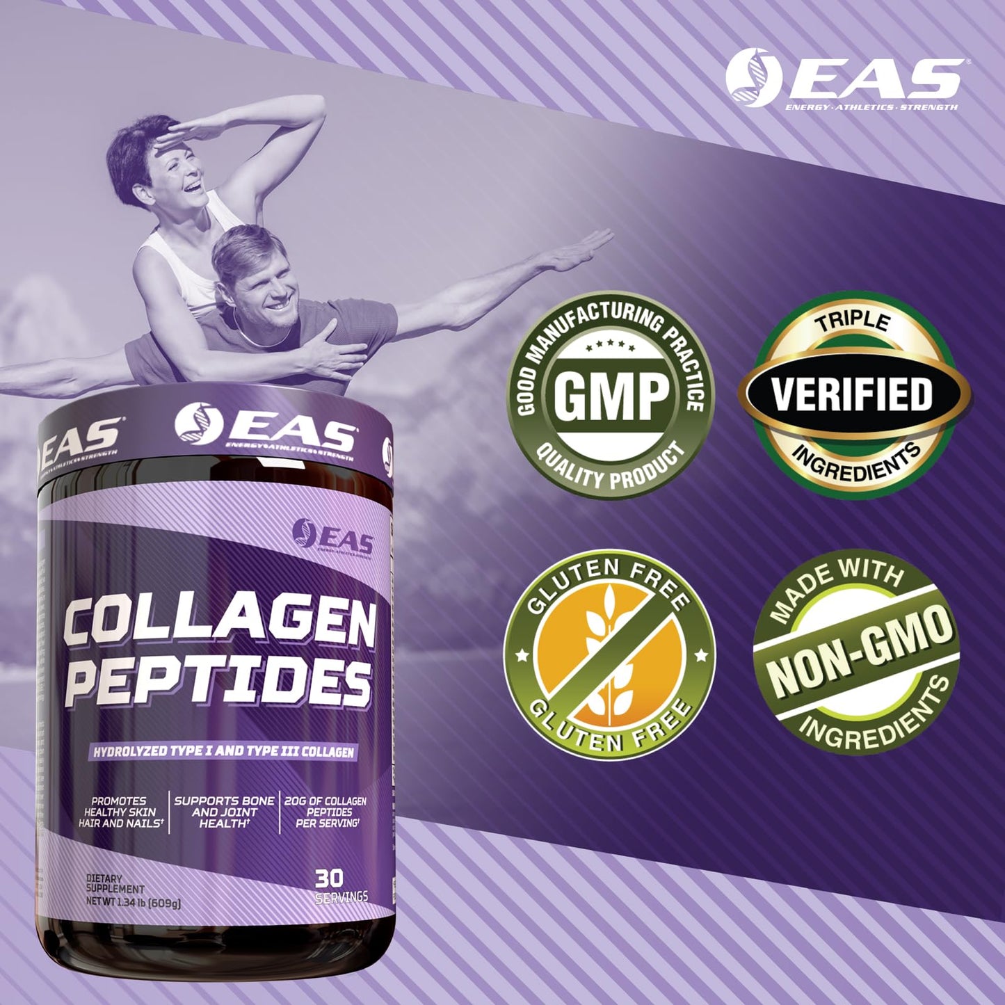 Experimental and Applied Sciences Collagen Peptides Powder, 21.4 oz