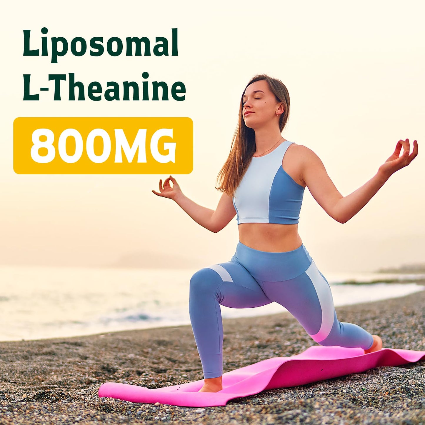 Vivaravida L-Theanine 800mg Supplement with GABA and Magnesium Glycinate Softgels 60 Count