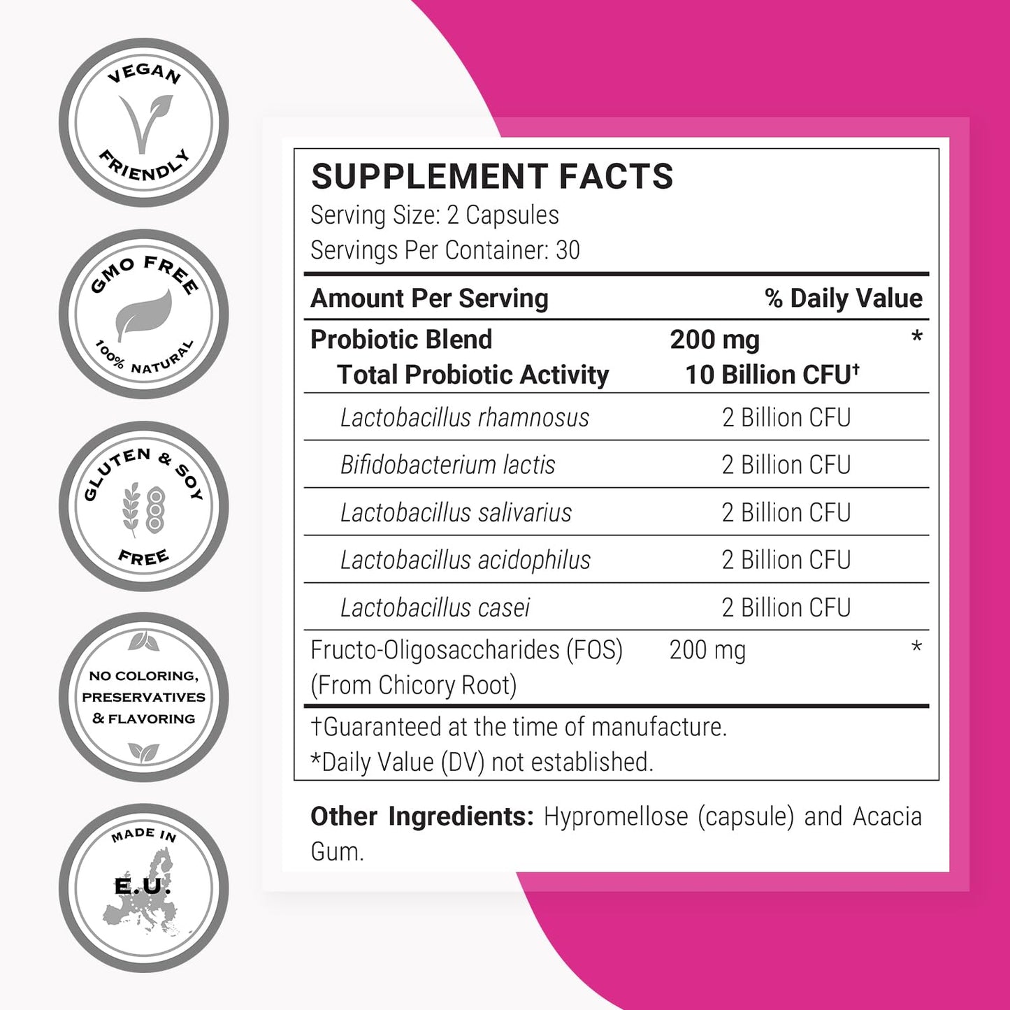 Supersmart Vaginal Health Prebiotic & Probiotic (with Lactobacillus Acidophilus) Intimate Hygiene & Flora for Women, 60 Capsules