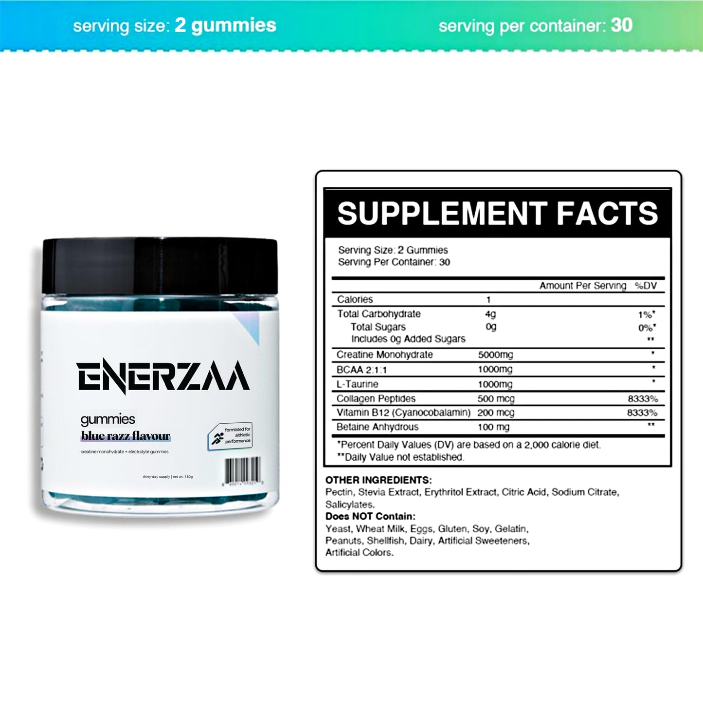 ENERZAA Creatine Complex Gummies 60 Count