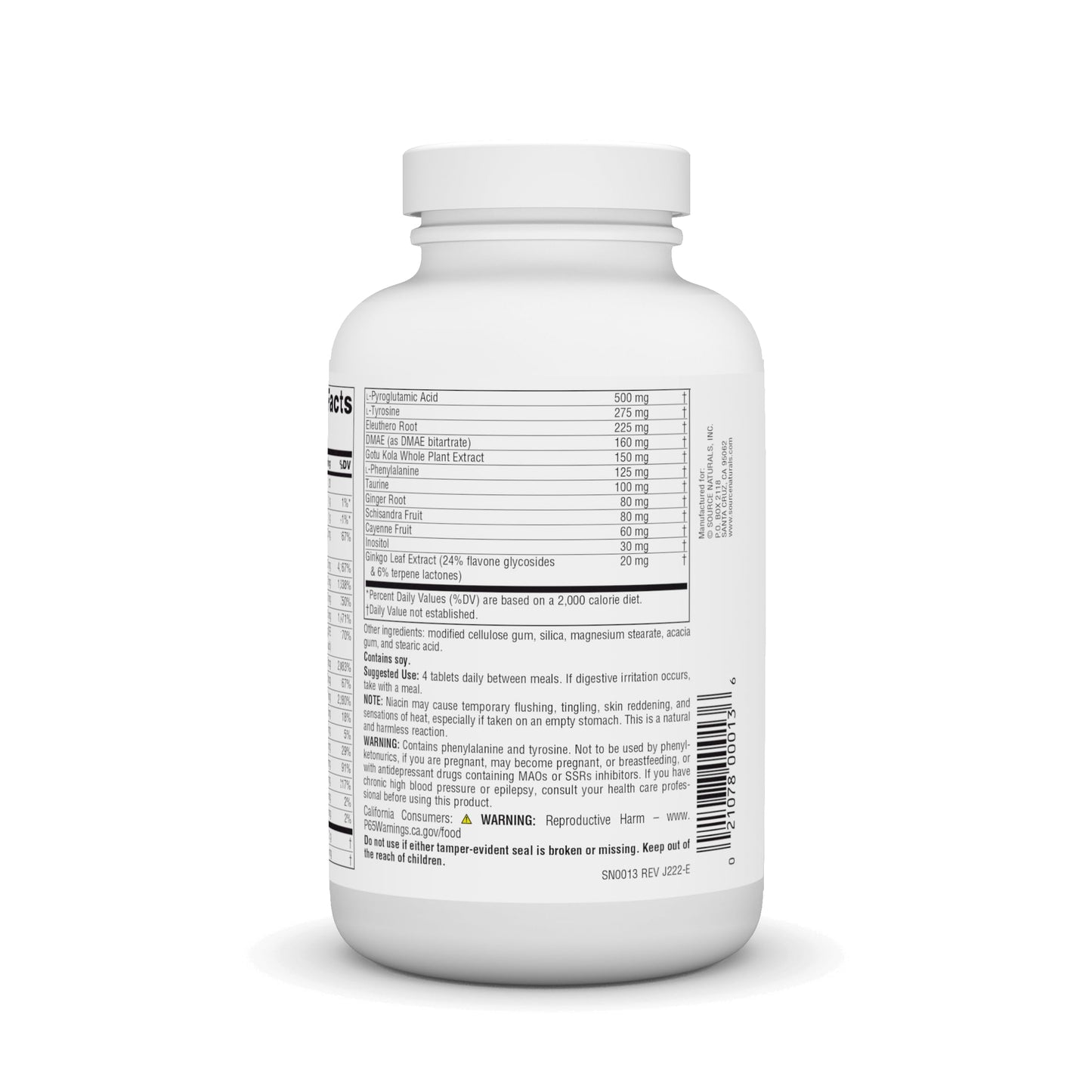 Source Naturals Mental Edge Brain Boosting Supplement 120 Tablets