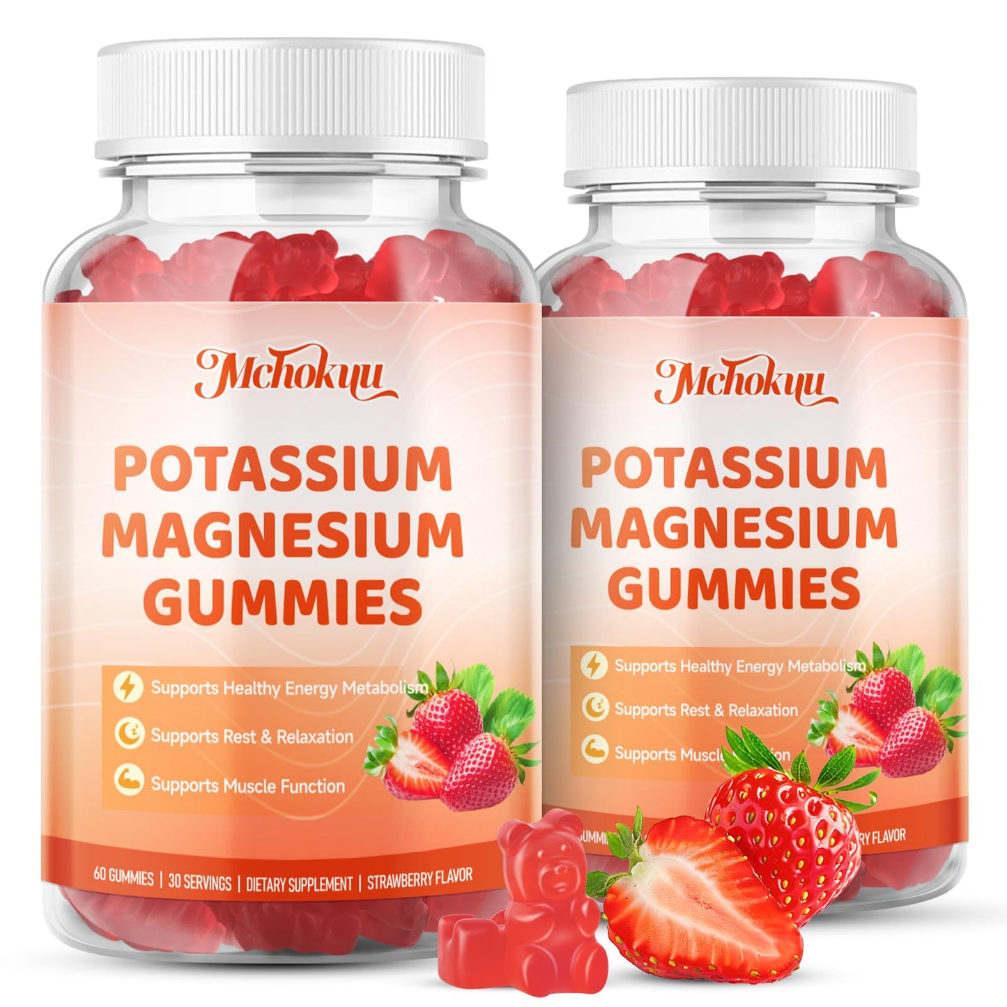 Mchokuu Potassium Magnesium Gummies 120 Count