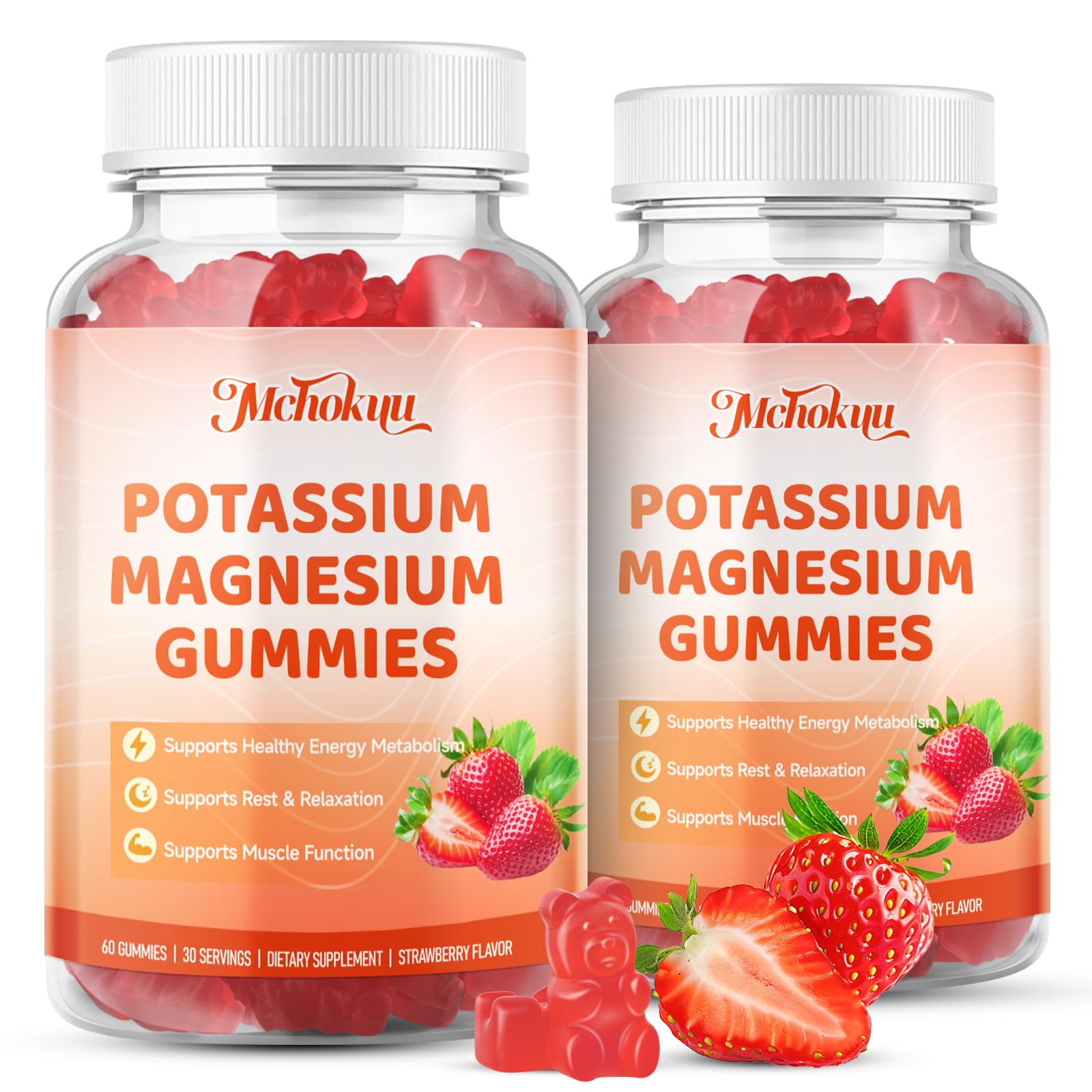 Mchokuu Potassium Magnesium Gummies 120 Count