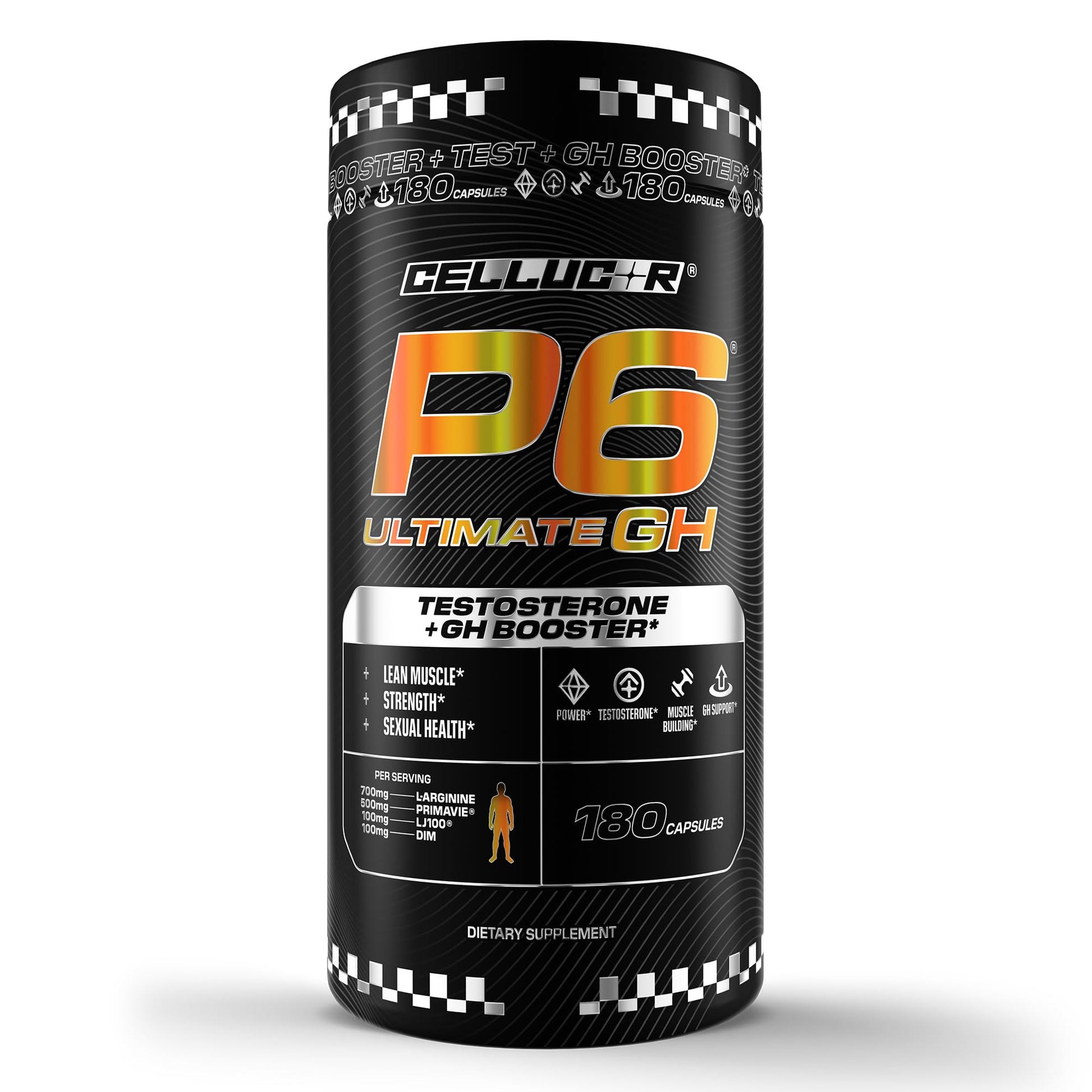 Cellucor P6 Ultimate GH Test Booster for Men Capsules, 180