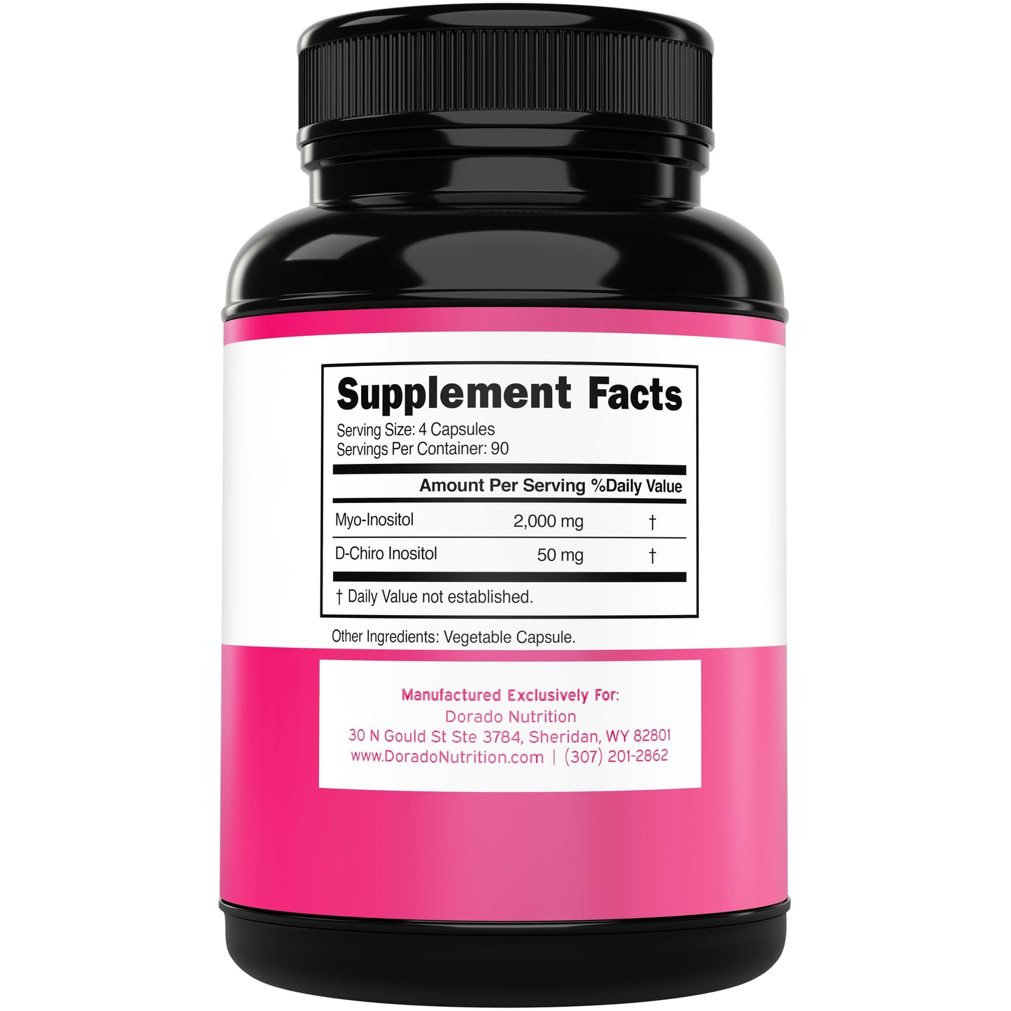 DORADO NUTRITION Myo-Inositol & D-Chiro Inositol Supplement for Women, 360 Capsules