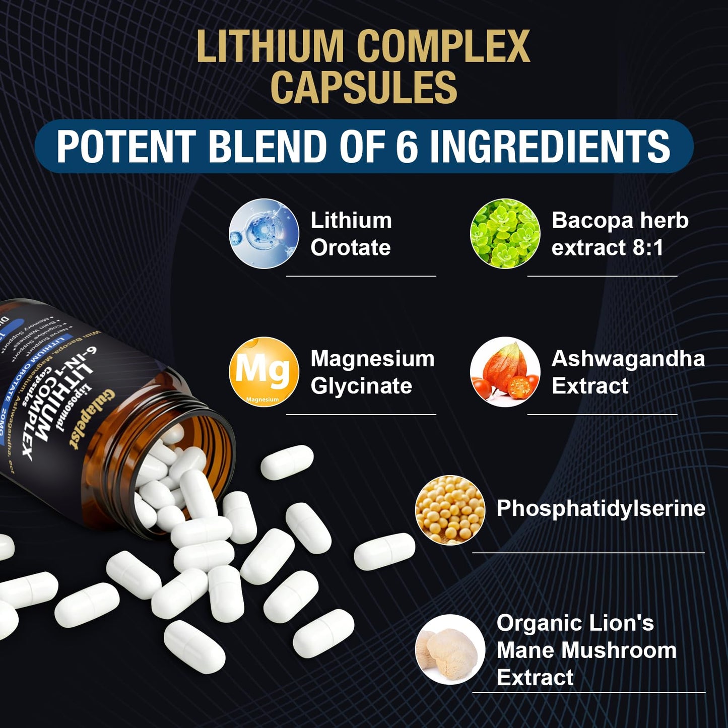 Gulapelst Lisopomal Lithium Orotate Complex Capsules, 240 Capsules