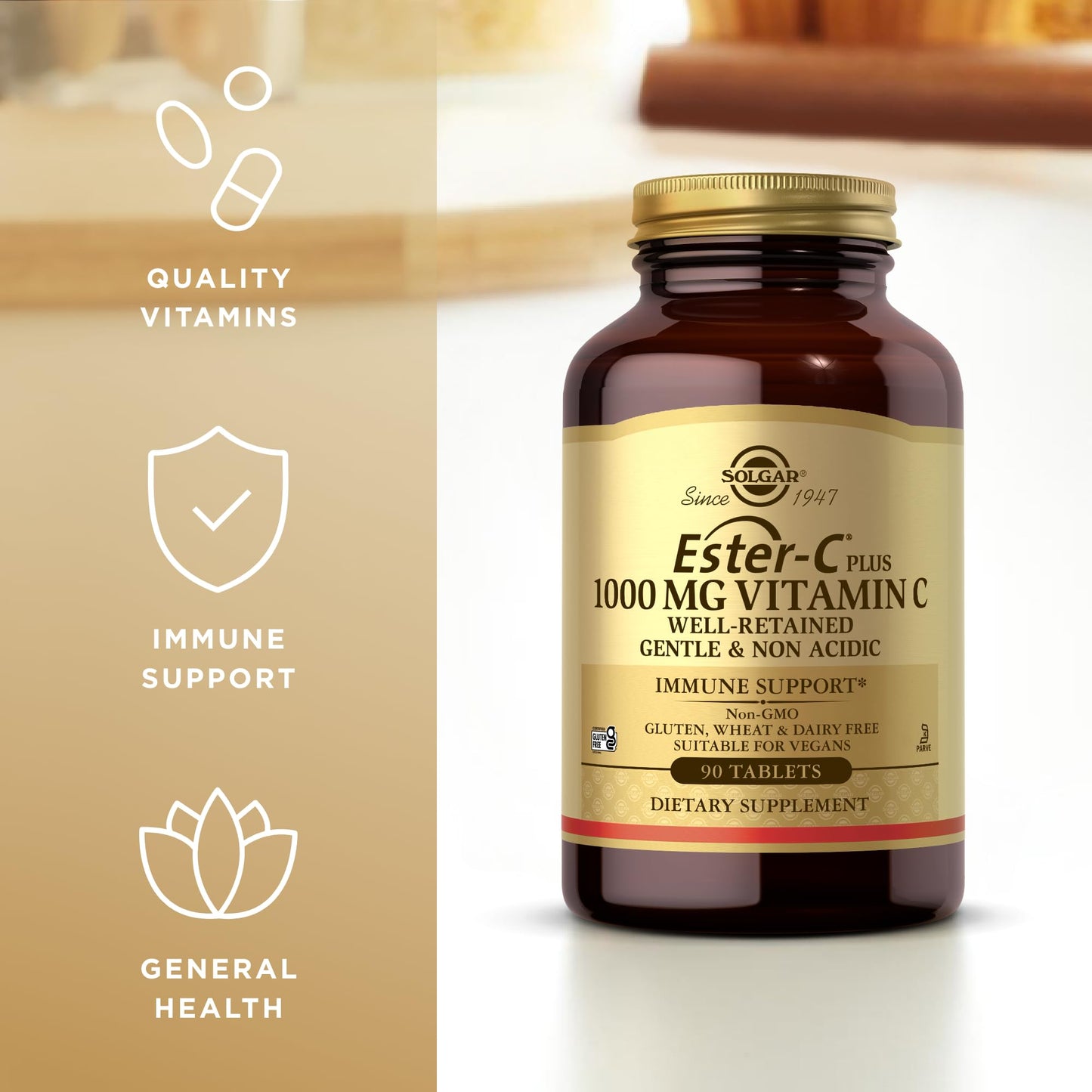 Solgar Ester-C Plus 1000 mg Vitamin C (Ascorbate Complex) Tablets, 270
