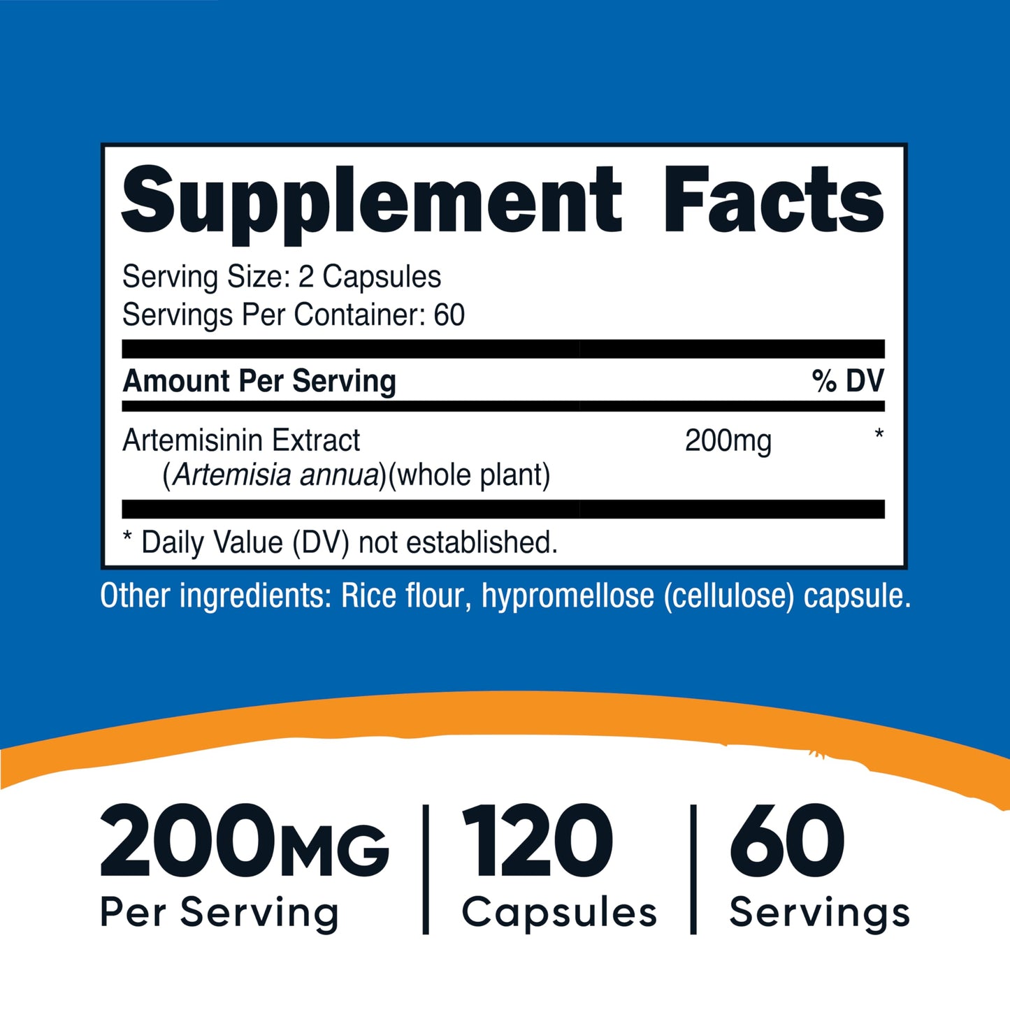 Nutricost Artemisinin 200mg Capsules, 120 Count
