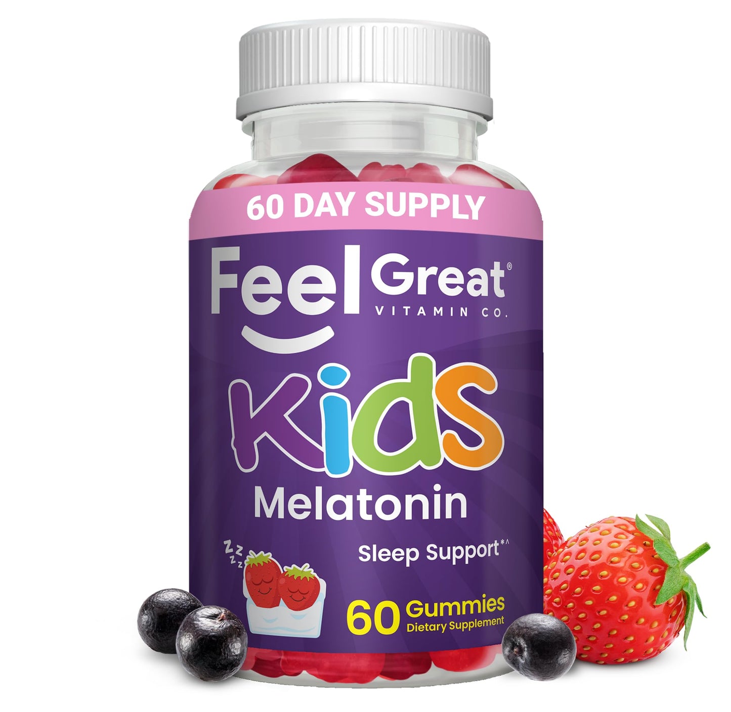 The Feel Great Vitamin Company Kids Melatonin Gummy 60 Count