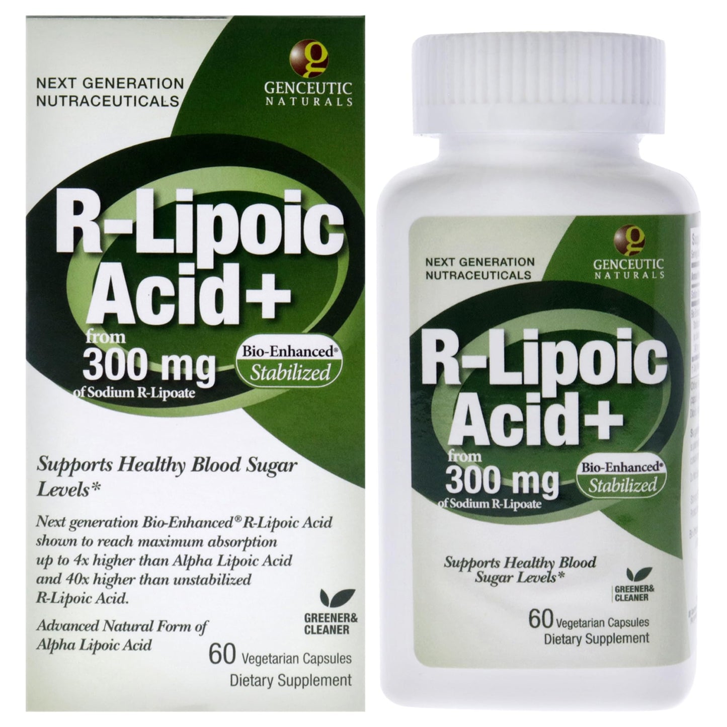 Genceutic Naturals R-Lipoic Acid Dietary Supplement Capsule 60 Capsules