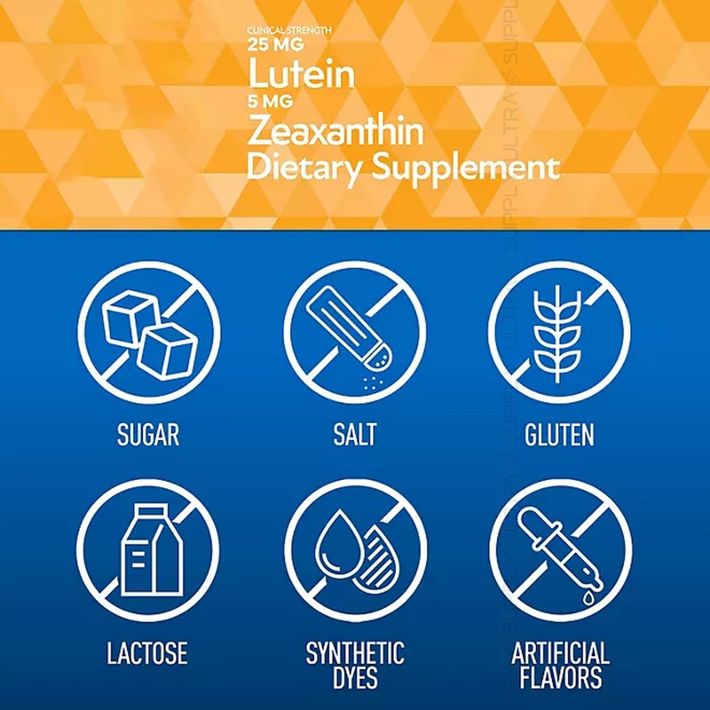 Generic Lutein with Zeaxanthin, 25 mg & 5 mg Softgels, 150 Count