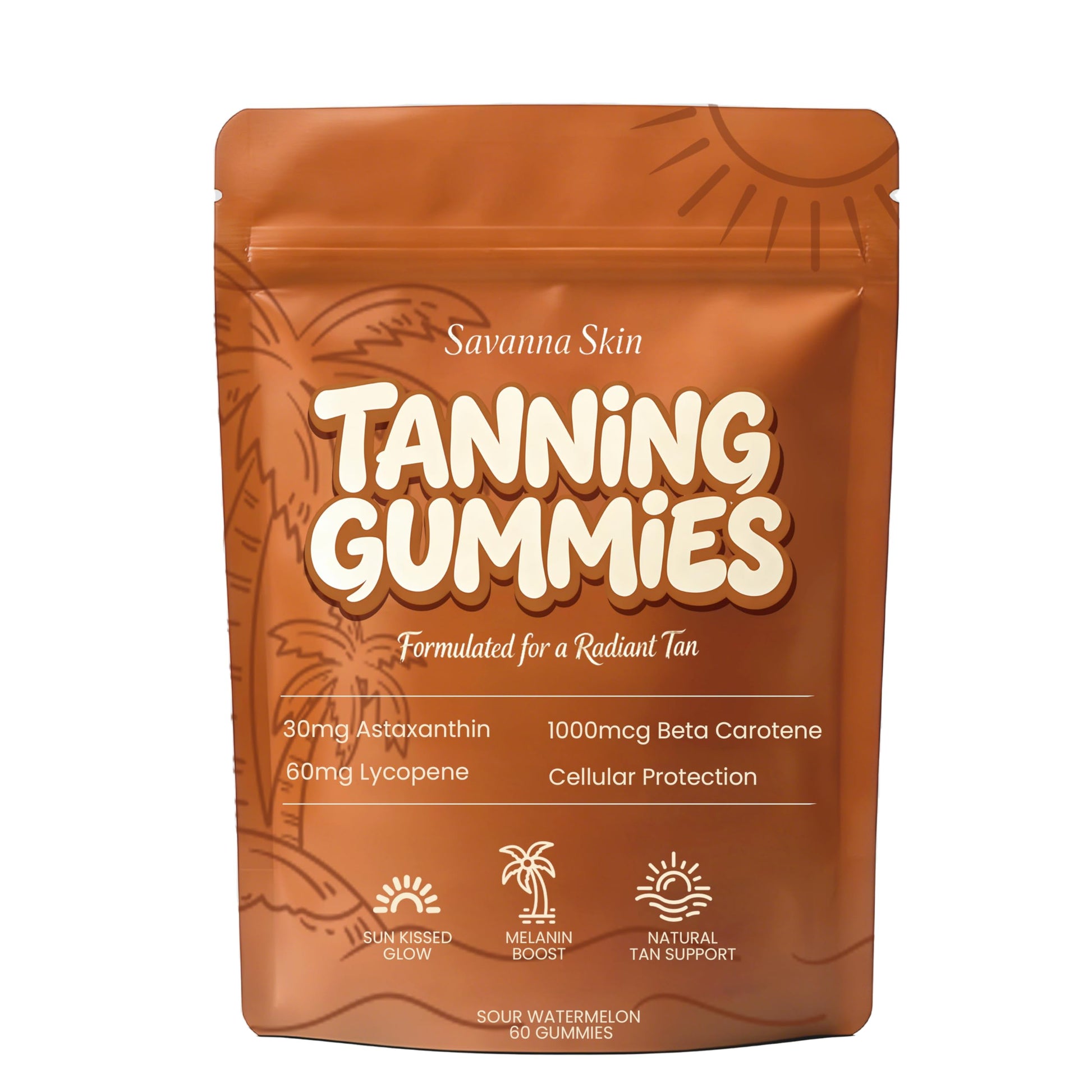 Velura Savanna Skin Gummy 60 Count