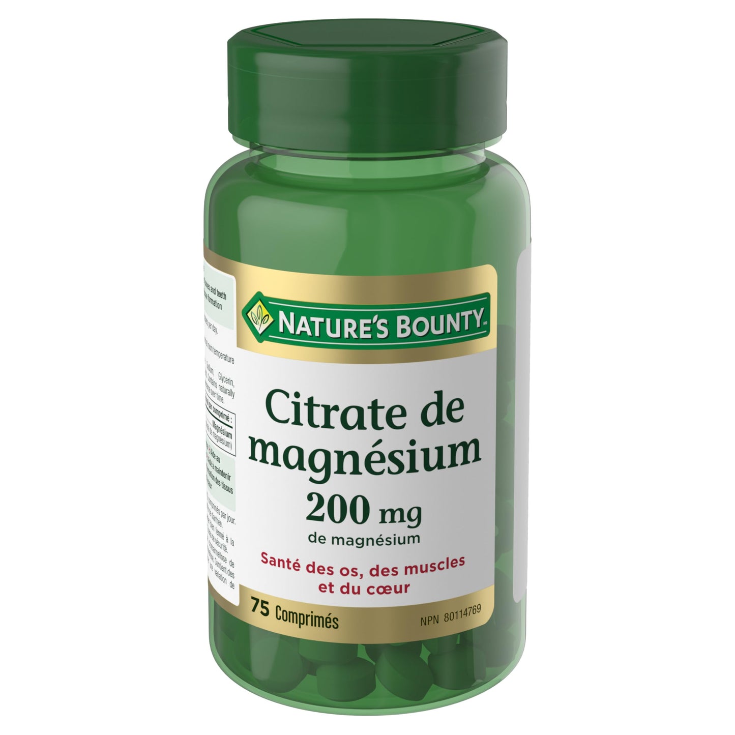 Nature's Bounty Magnesium Citrate 200 mg Tablets, 75 Count