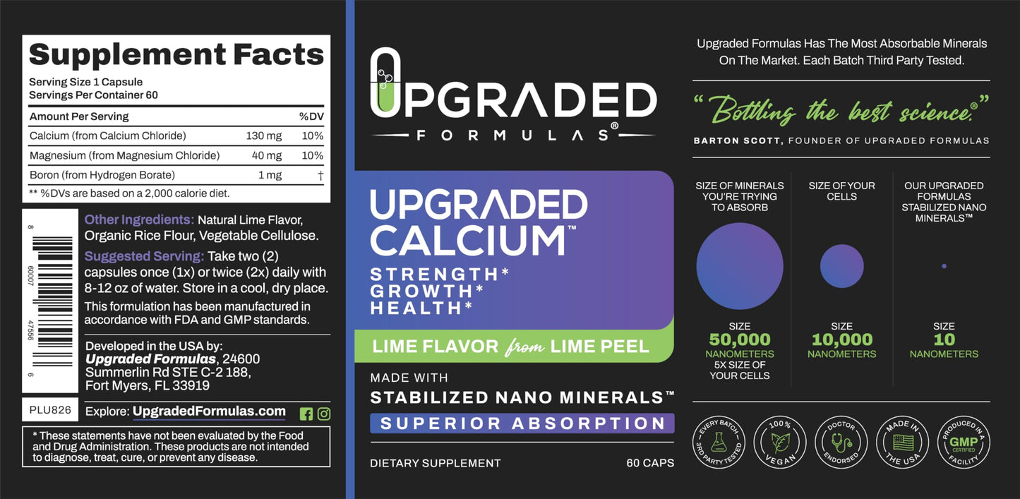 Upgraded Formulas Calcium Supplement Capsule 1 Count