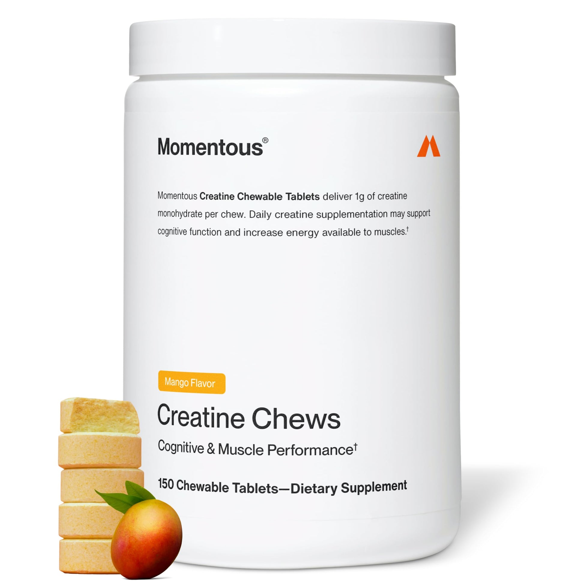 Momentous Creatine Chews - Creatine Monohydrate, 150 Tablets