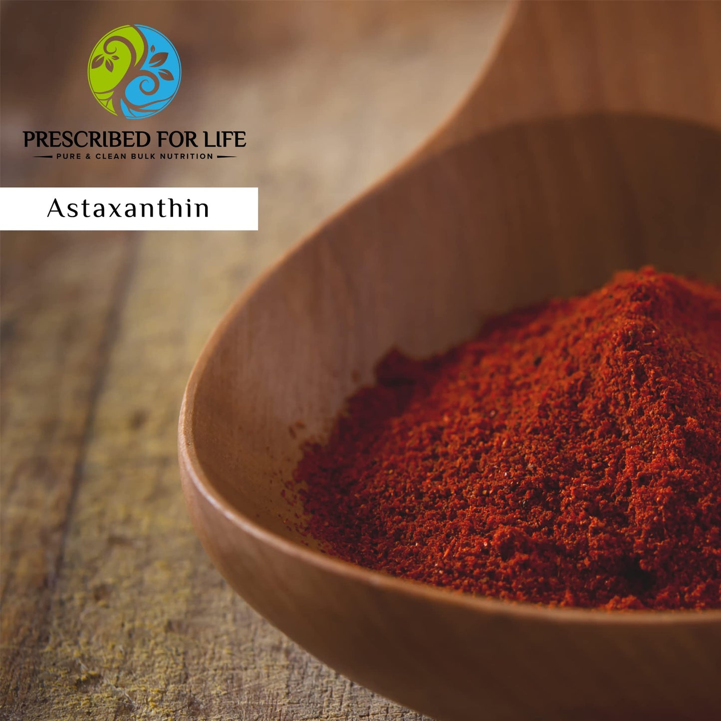 Prescribed For Life Astaxanthin Powder Supplement Made from Red Algae Natural 1%, 1.9753 Ounce