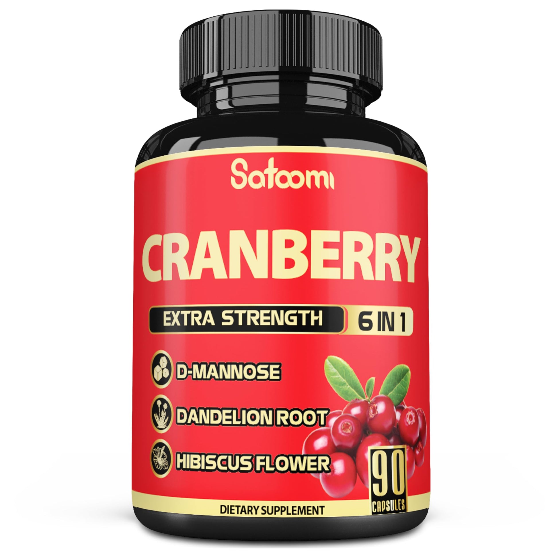 Satoomi 6in1 Cranberry Pills for Women Veggie Capsules - 90 Count