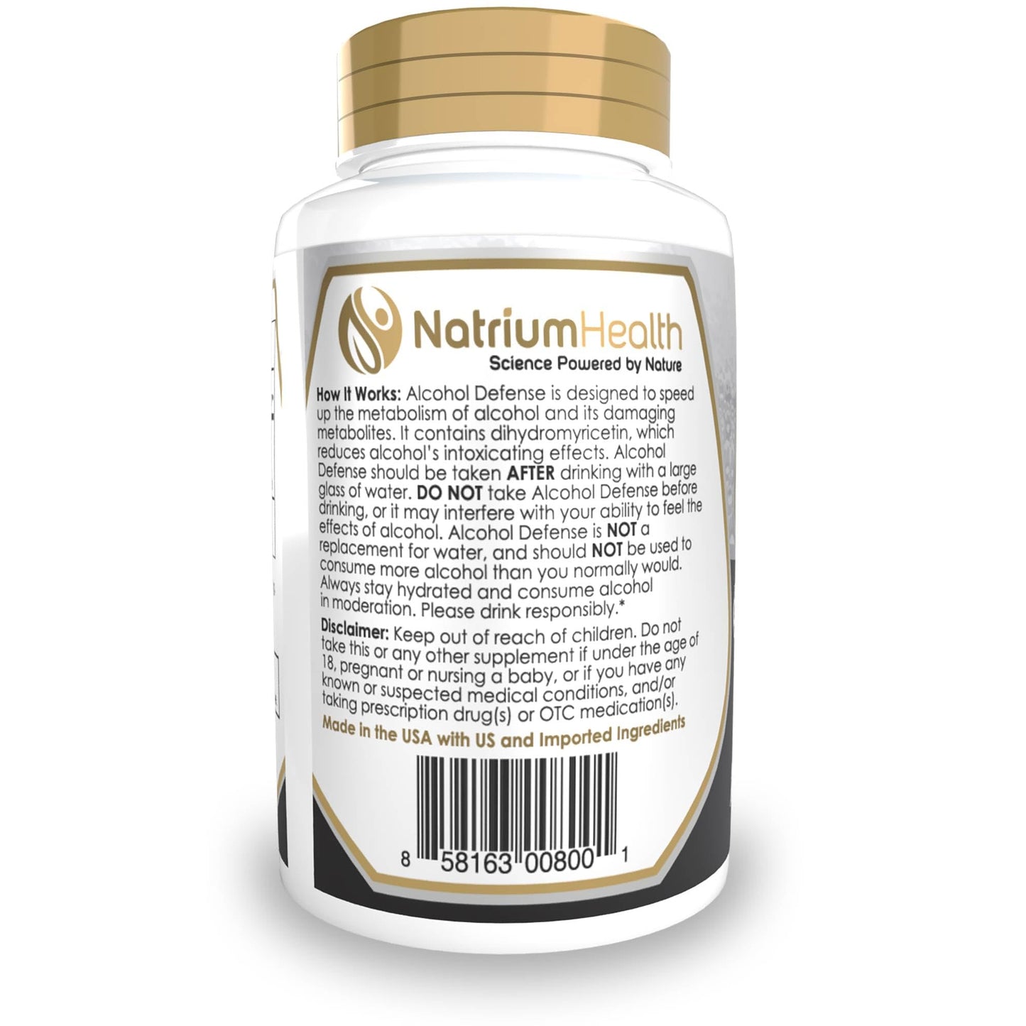 Natrium Health Alcohol Defense 60 Capsules