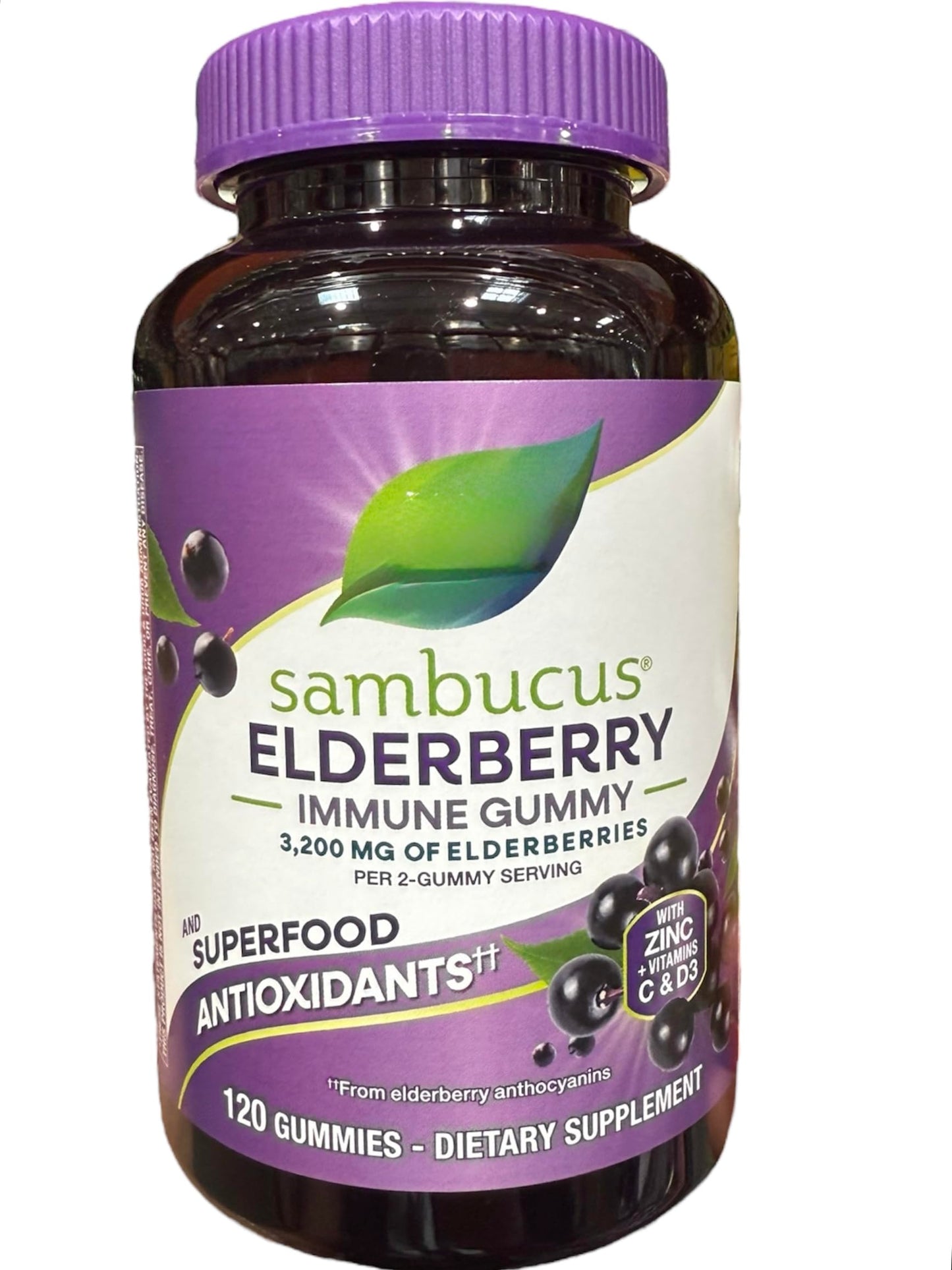 Generic Sambucus Elderberry Immune Support Capsules, 120 Count