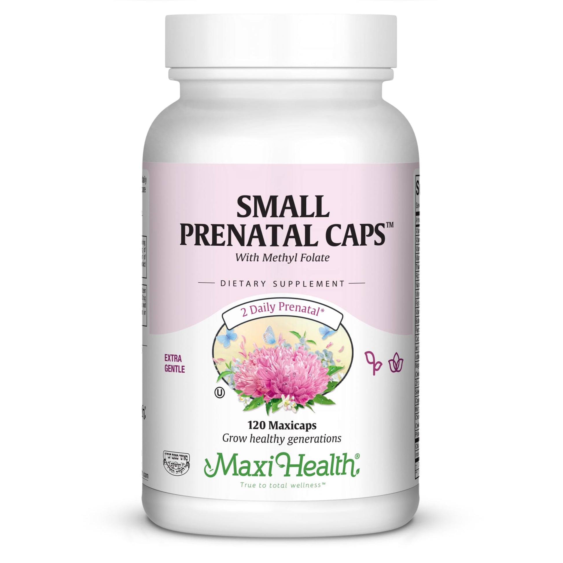 Maxi Health Small Prenatal with Methylfolate Capsules 120 Capsules