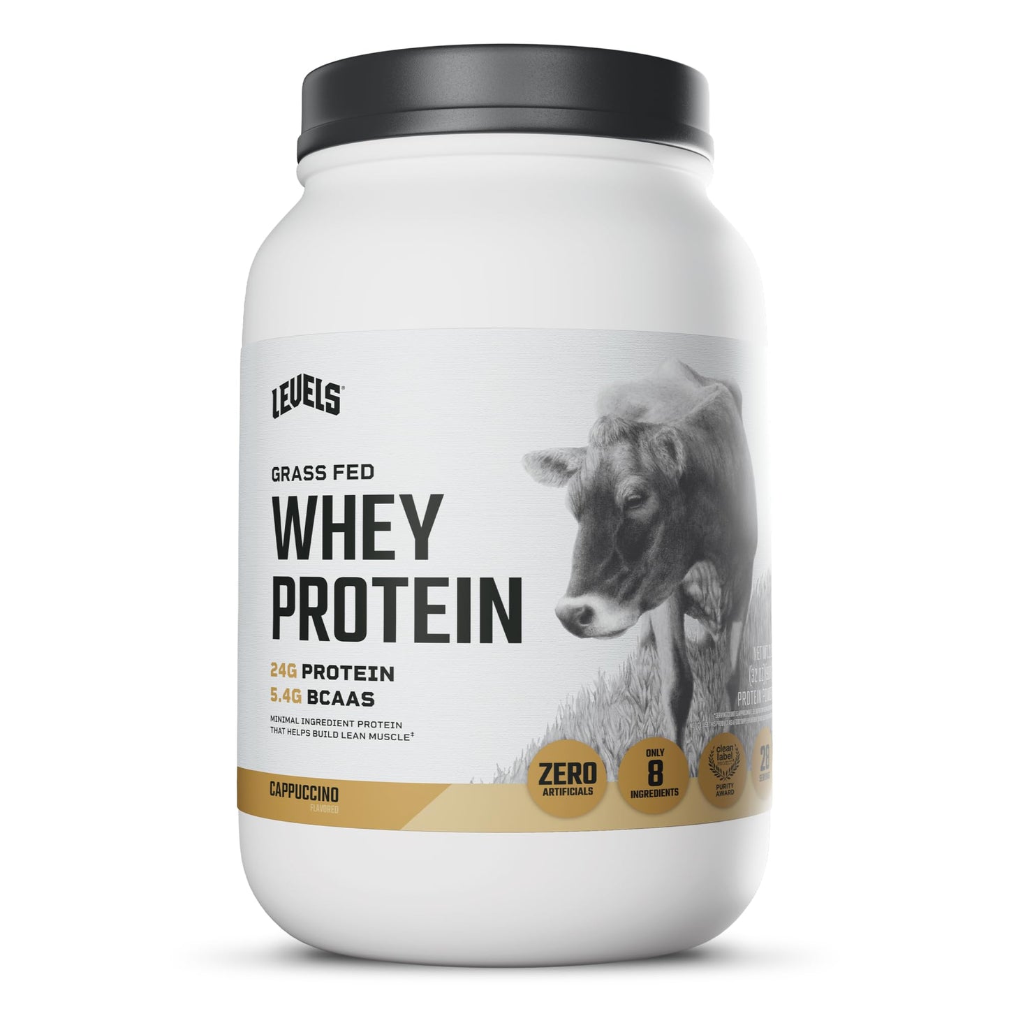 Levels Whey Protein Powder Cappuccino 32 Servings