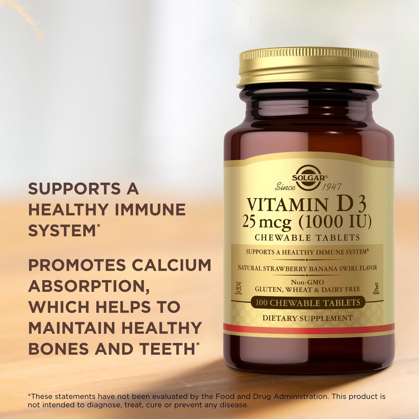 Solgar Vitamin D3 Tablet 100 Count