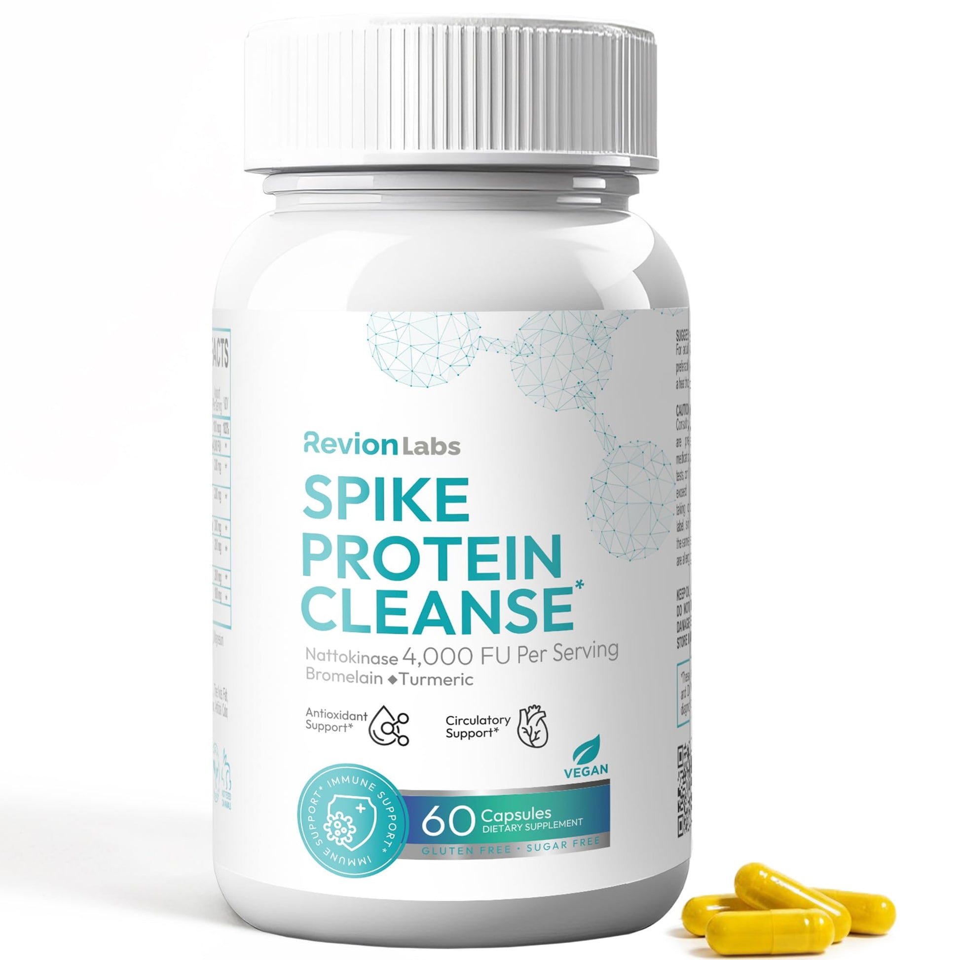 Revion LABS Spike Protein Detox Support Supplement Capsules, 60 Count