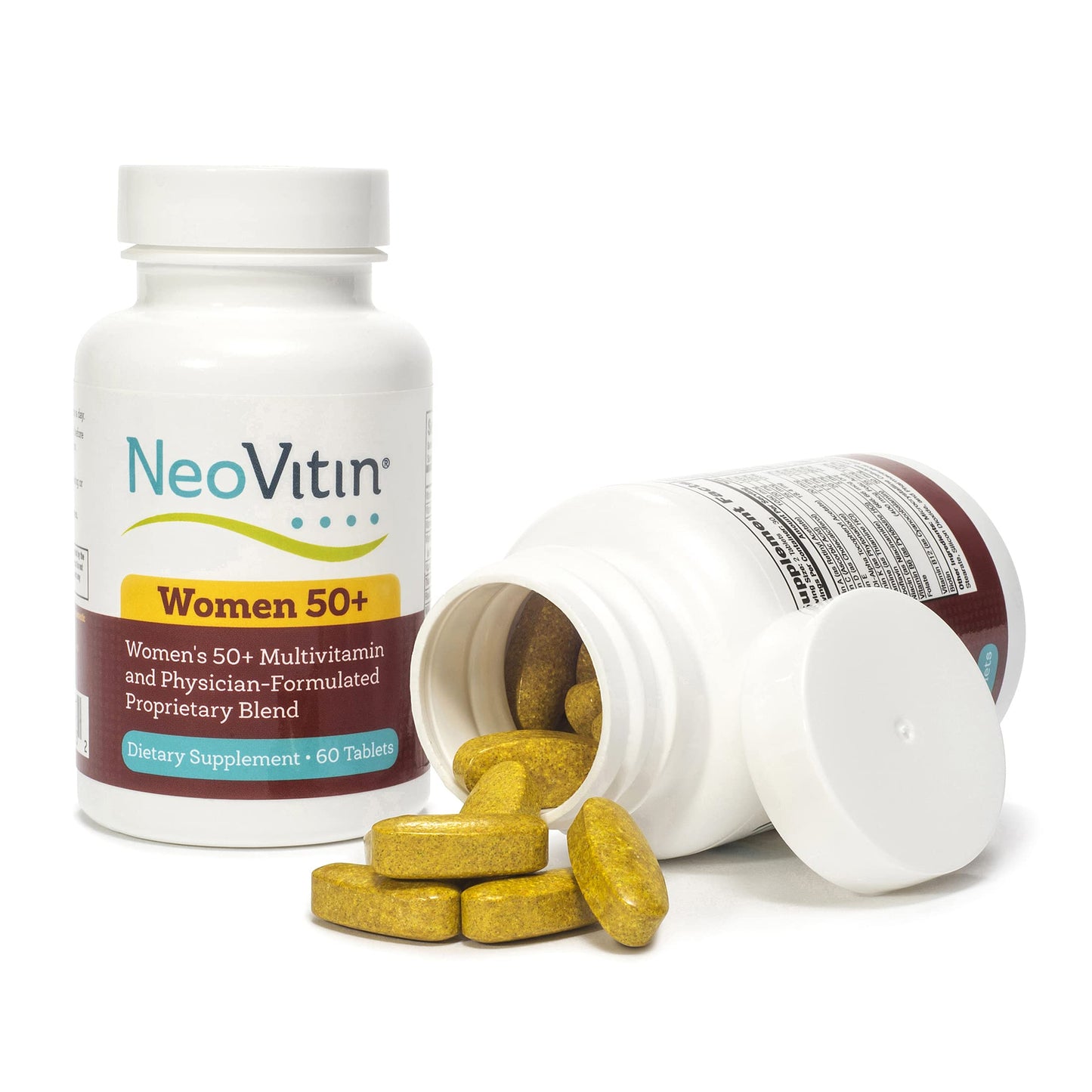 NeoVitin Women's 50+ Formula Multivitamin with Brilliant Blend - Daily Nutritional Support for Women Over 50 60 Tablets