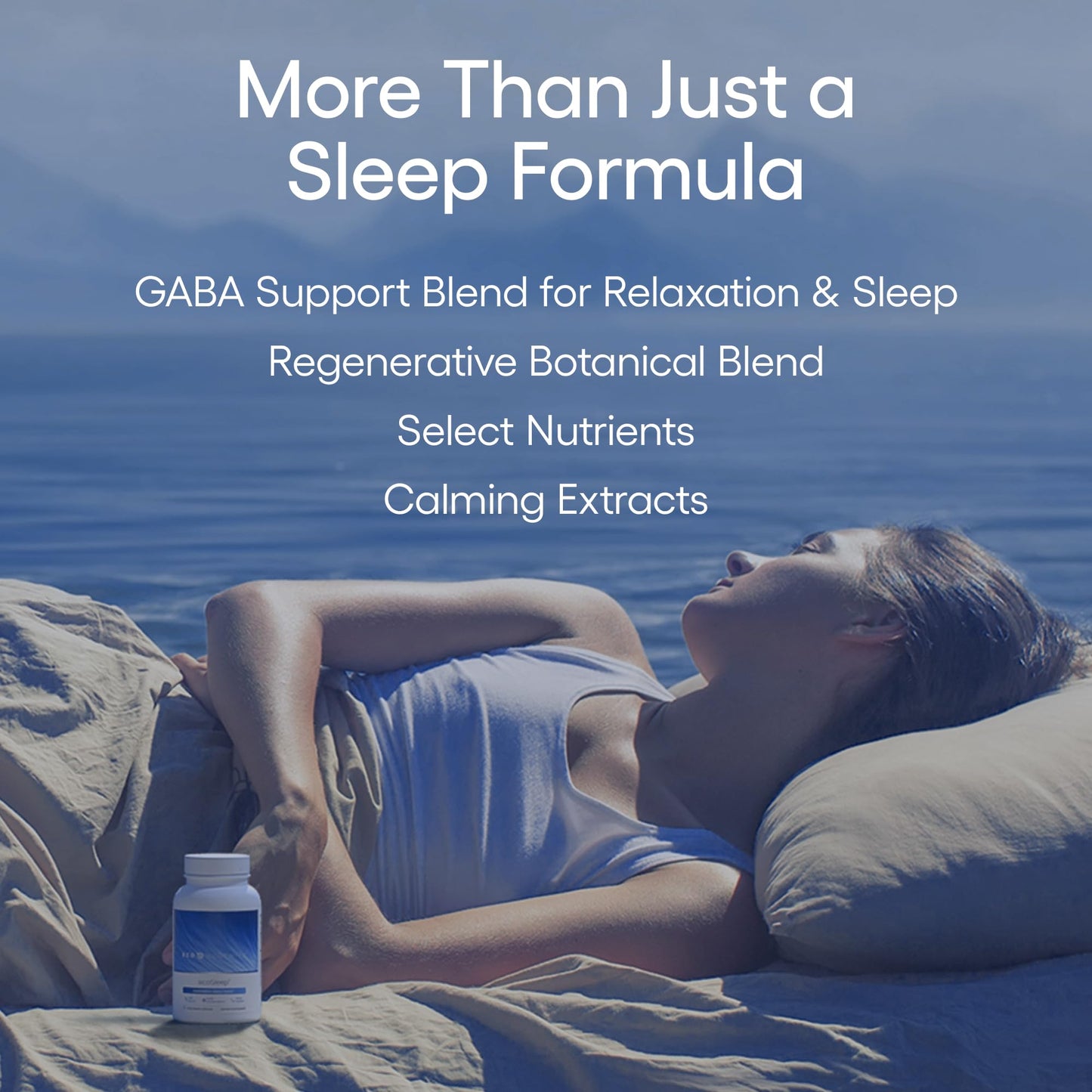 EcoNugenics ecoSleep Sleep Aid with GABA Support Blend, Magnesium, L-Theanine, Niacin – 60 Capsules