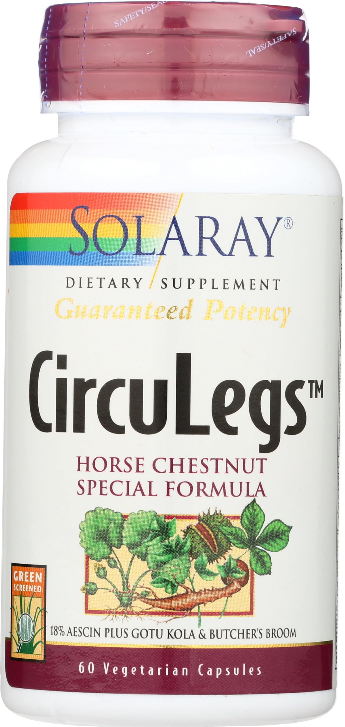 SOLARAY Circulegs Capsules, 60 Count
