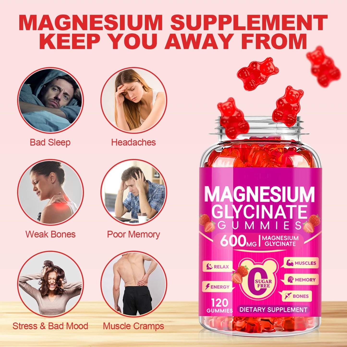 Cytona Magnesium Glycinate Gummies 600mg, 240 Gummies