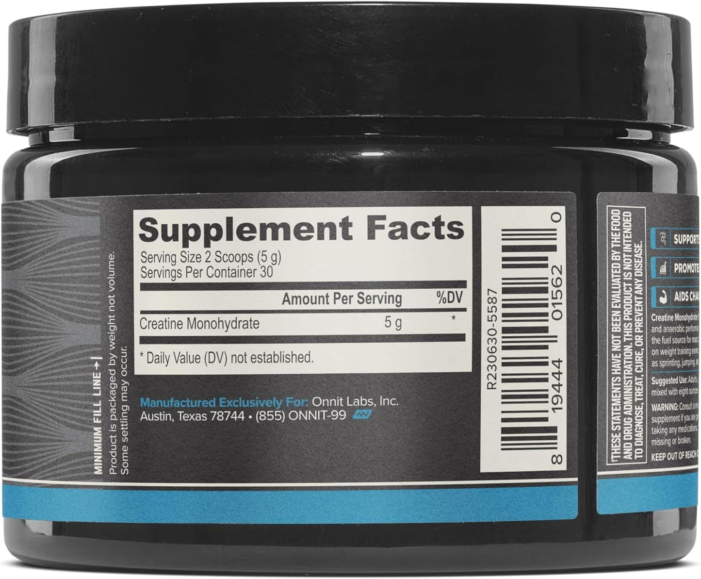 ONNIT Creatine Monohydrate Powder, 5.29 oz
