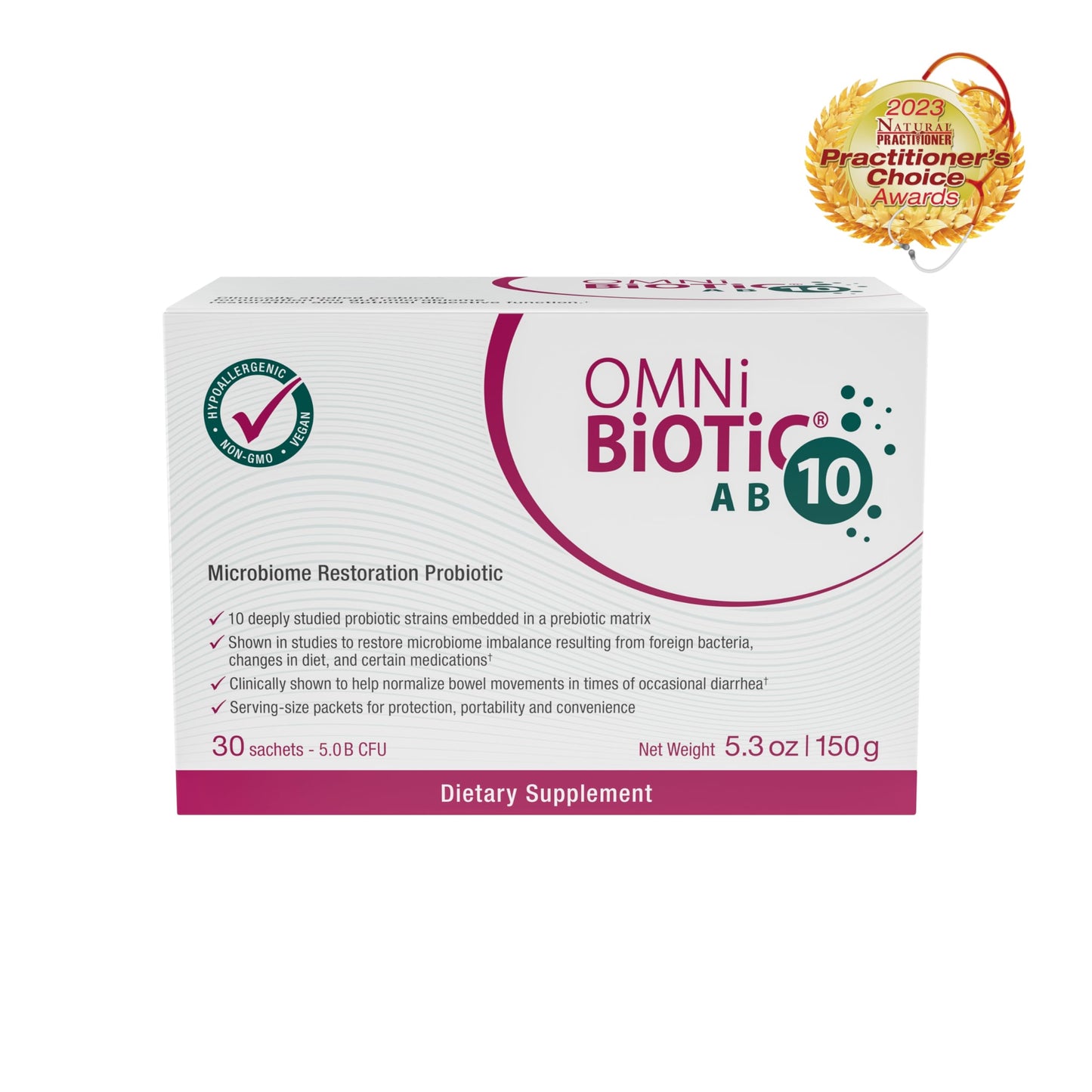 OMNi BiOTiC AB 10 Clinically Tested Restorative Probiotic Powder 5.3 Ounce