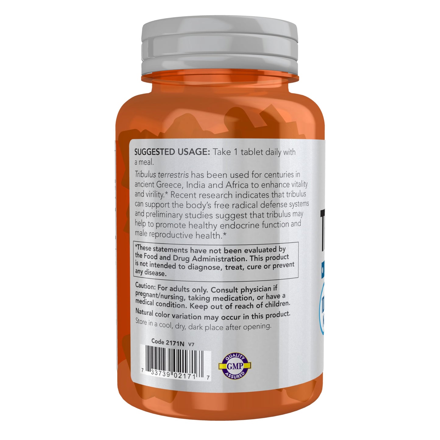 NOW Foods Tribulus (Tribulus terrestris) 1000 mg, Double Strength Tablet, 90 Tablets